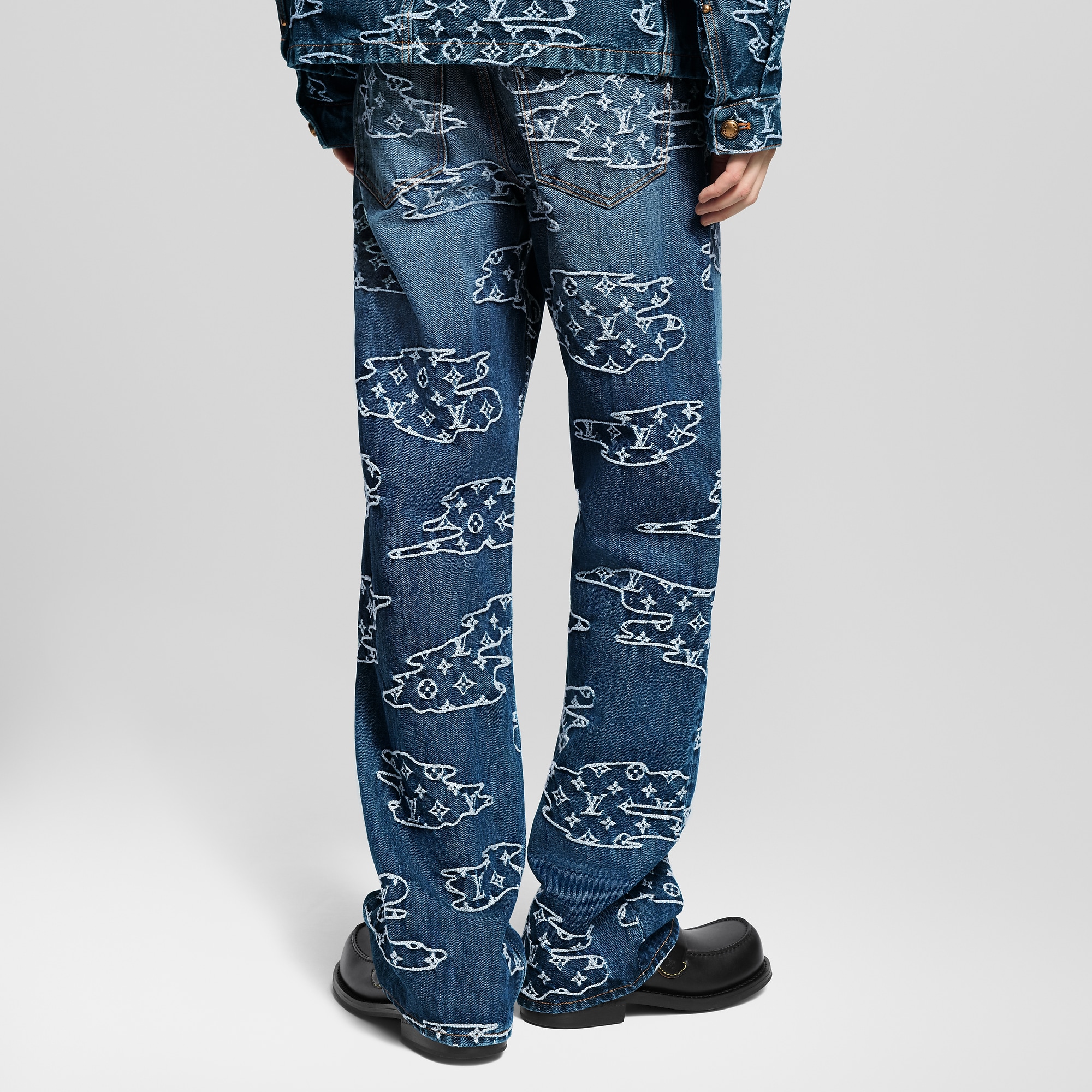 Monogram Denim Skate Pants