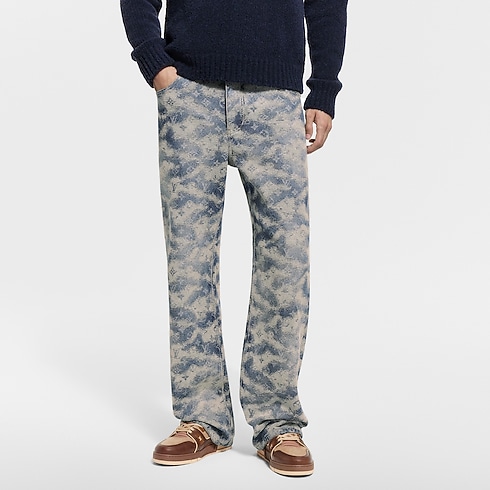 Ready-to-Wear Denim Monogram Denim Skate Pants | Louis Vuitton ® (Product zoom)