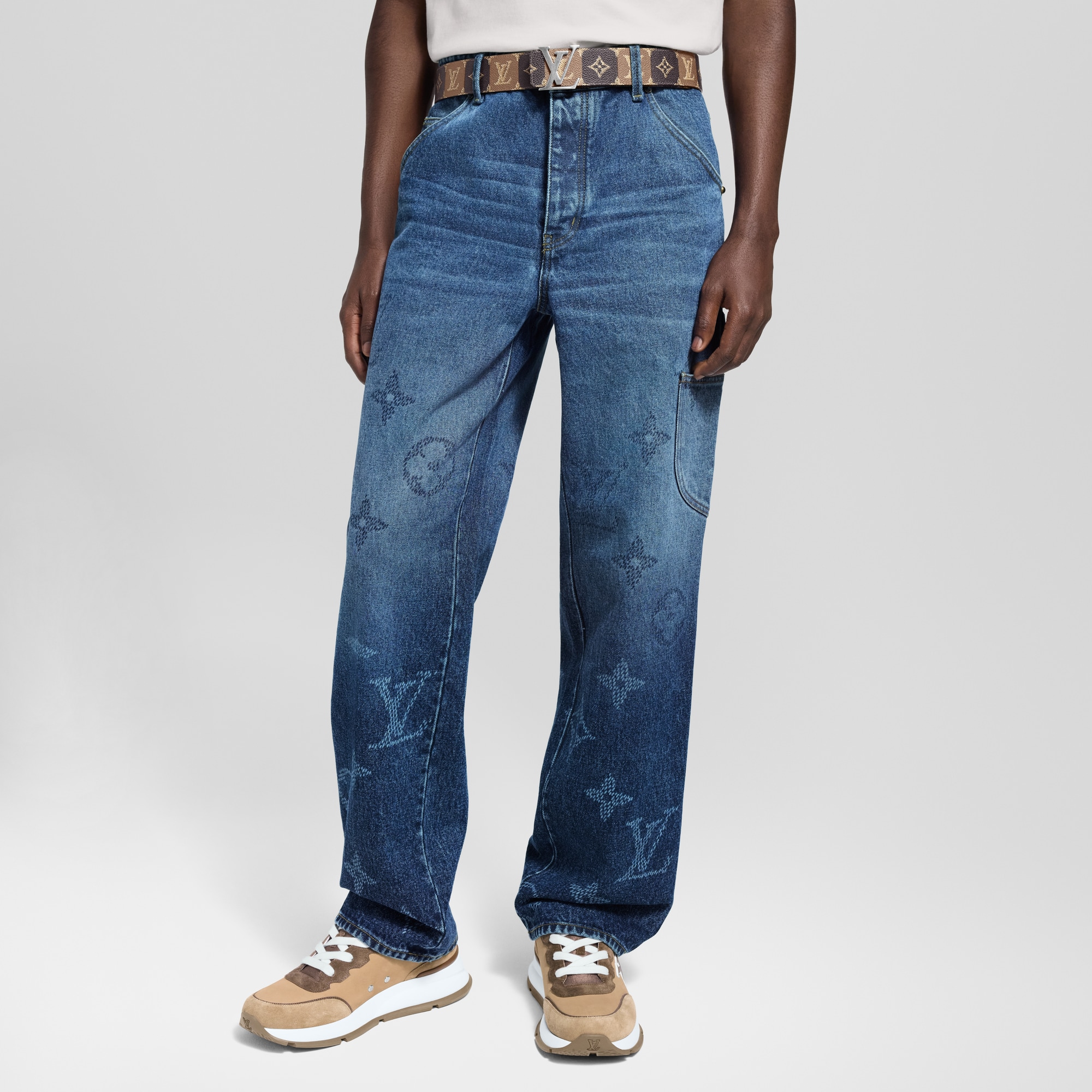  Ready-to-Wear Denim Monogram Denim Workwear Pants | Louis Vuitton ® (Product zoom)