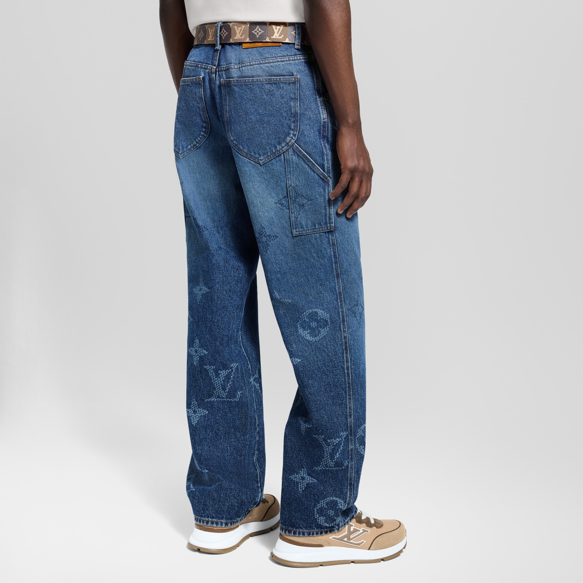  Ready-to-Wear Denim Monogram Denim Workwear Pants | Louis Vuitton ® (Product zoom)