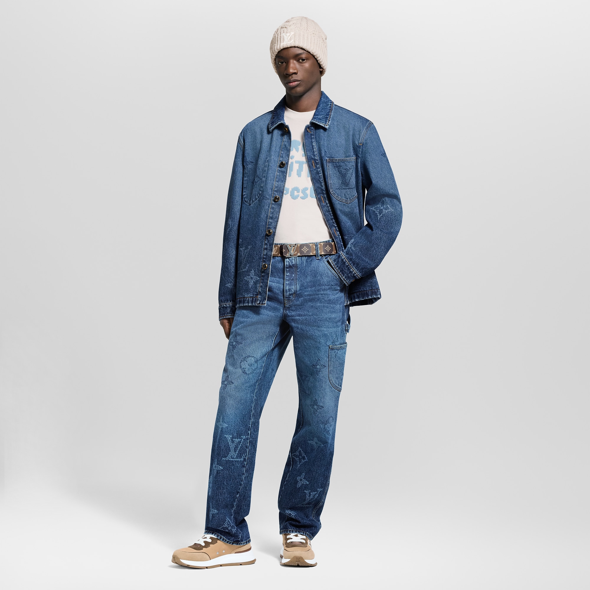 Monogram Denim Workwear Pants