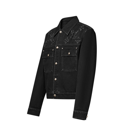 Ready-to-Wear Coats and Outerwear Monogram Destroy Denim Trucker Jacket | Louis Vuitton ® (Product zoom)