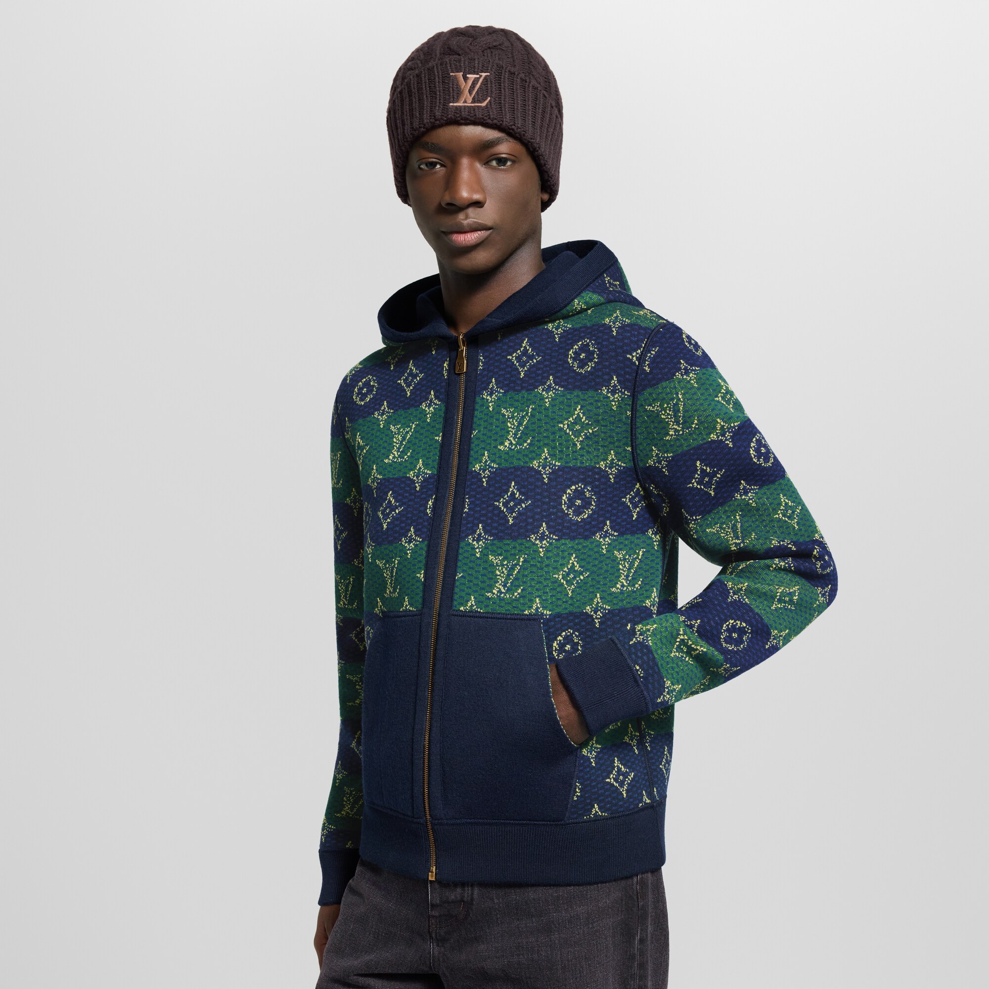  Ready-to-Wear All Ready-to-Wear Monogram Double Face Reversible Hoodie | Louis Vuitton ® (Product zoom)