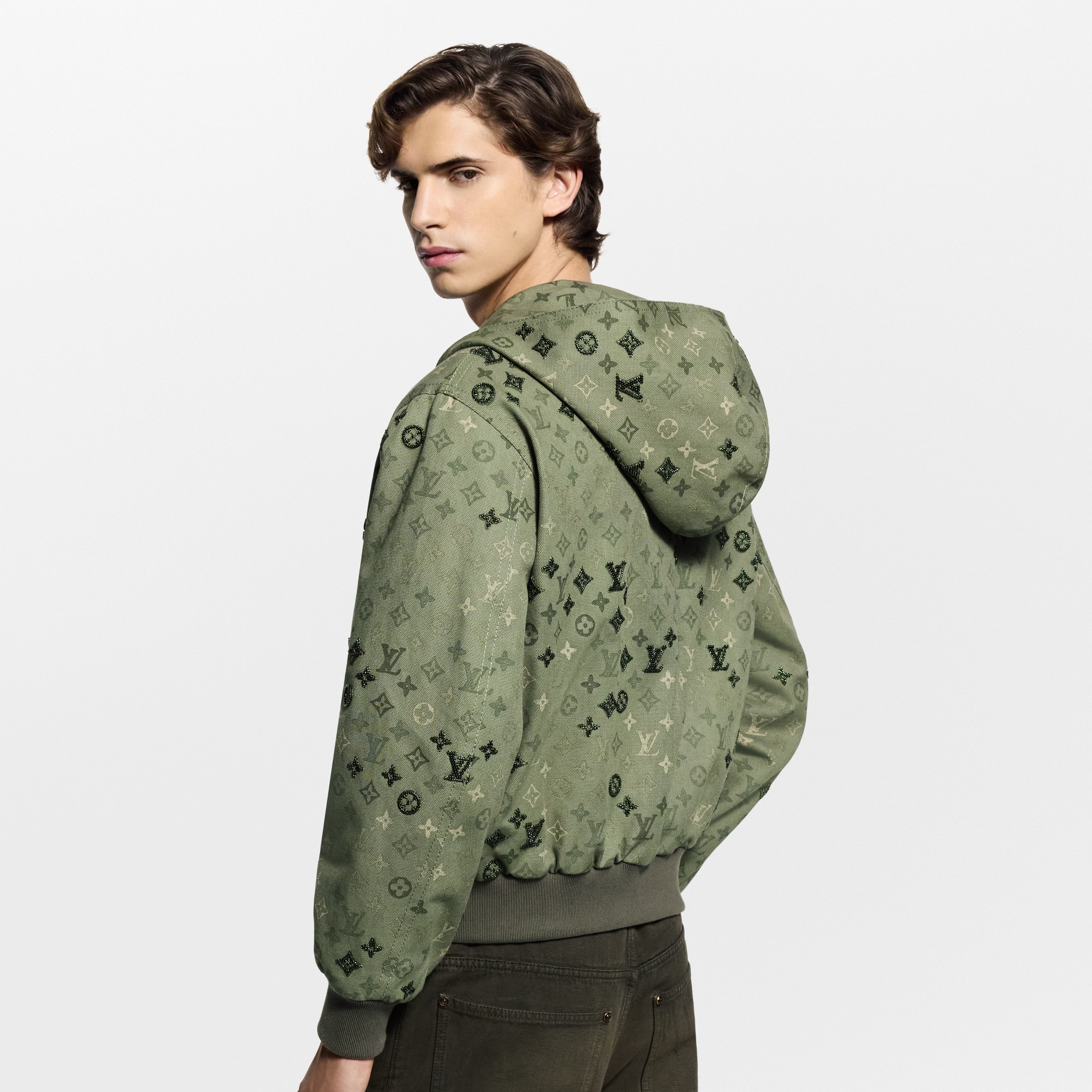  Ready-to-Wear Coats and Outerwear Monogram Embellished Hooded Blouson | Louis Vuitton ® (Product zoom)