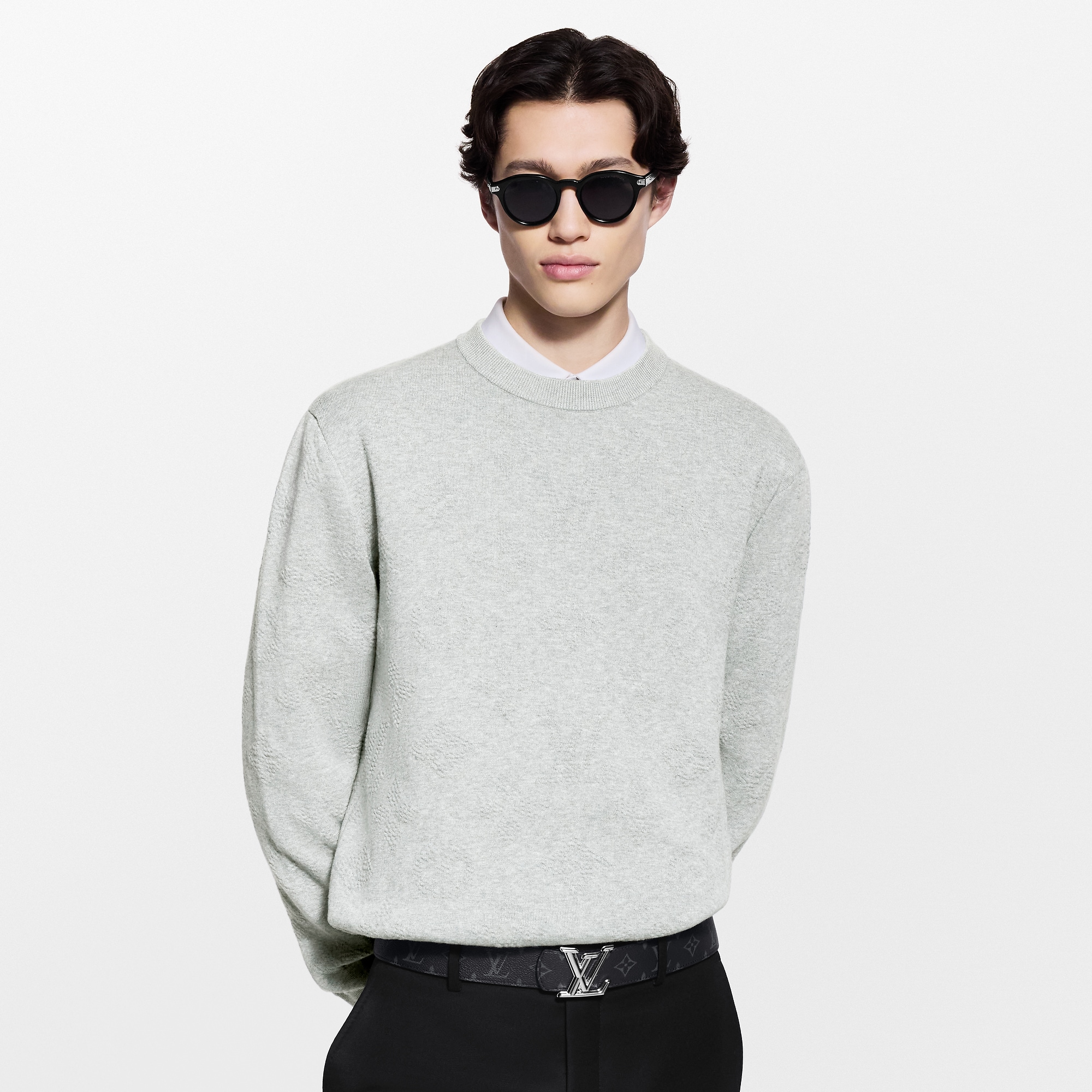 Monogram Embossed Pullover