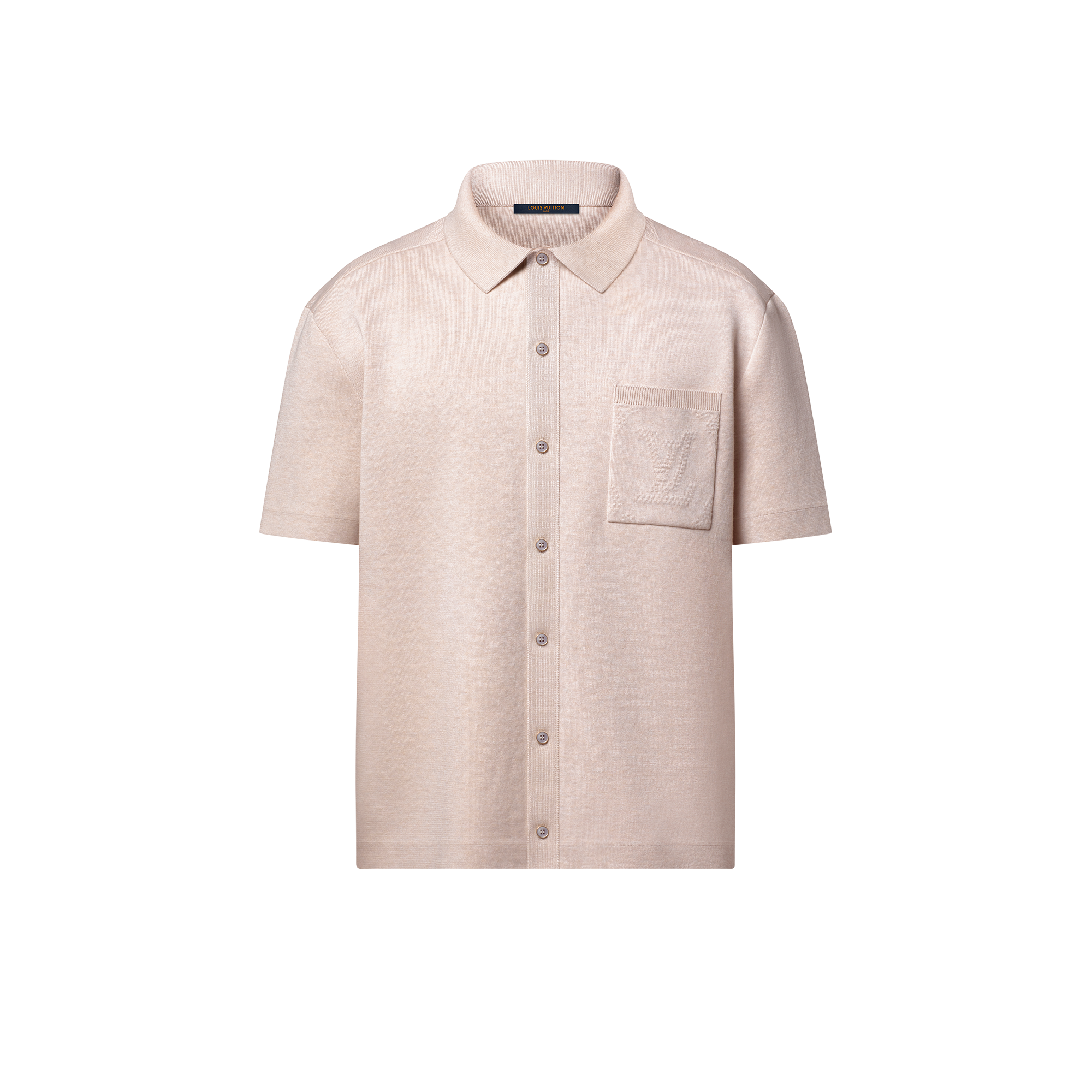  Ready-to-Wear Shirts Monogram Embossed Short-Sleeved Knit Shirt | Louis Vuitton ® (Product zoom)