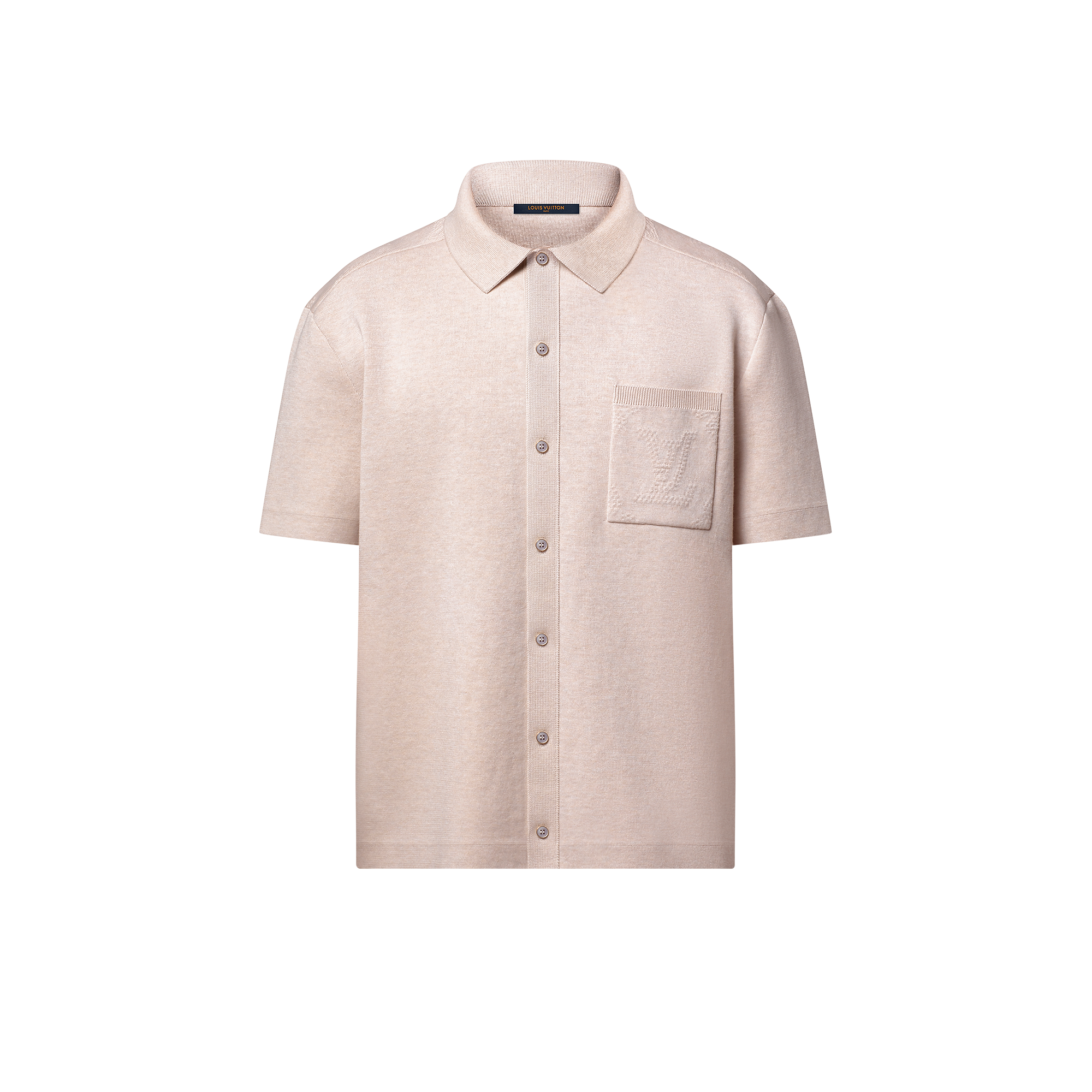Monogram Embossed Short-Sleeved Knit Shirt