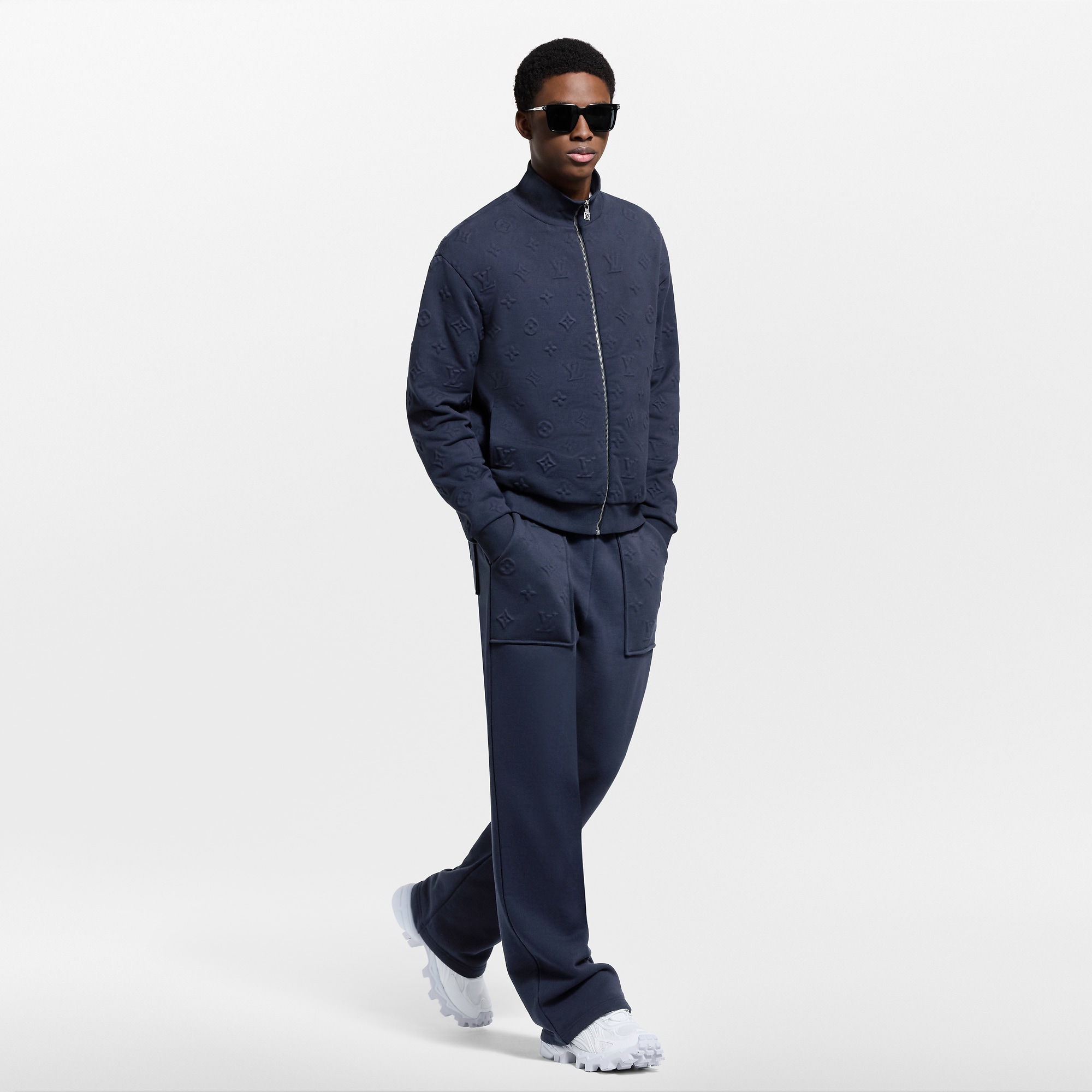 Monogram Embossed Track Top