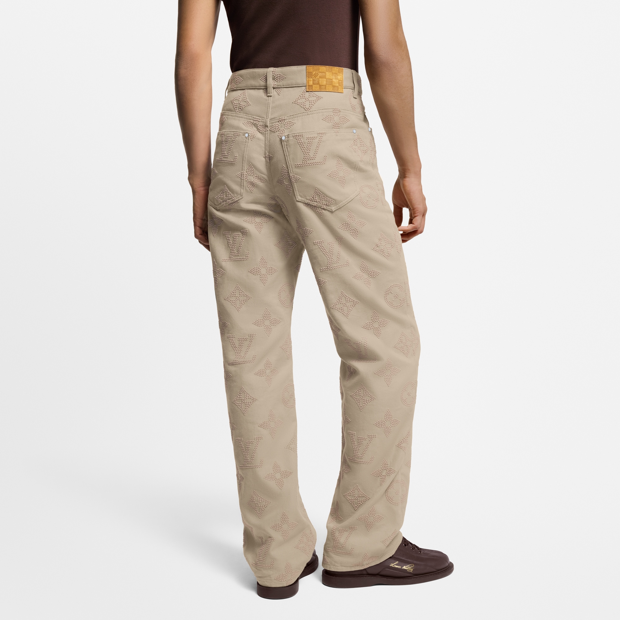  Ready-to-Wear Denim Monogram Embroidered Skate Pants | Louis Vuitton ® (Product zoom)