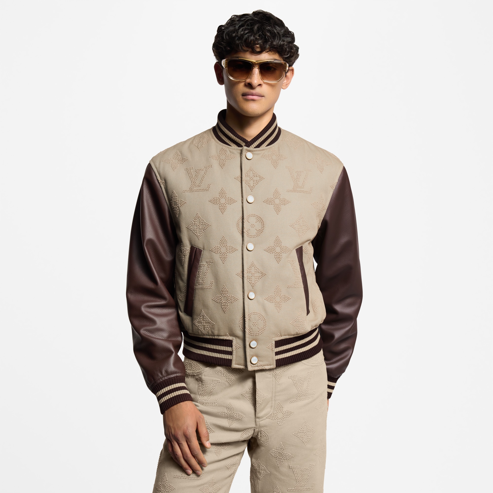  Ready-to-Wear Coats and Outerwear Monogram Embroidered Varsity Blouson | Louis Vuitton ® (Product zoom)