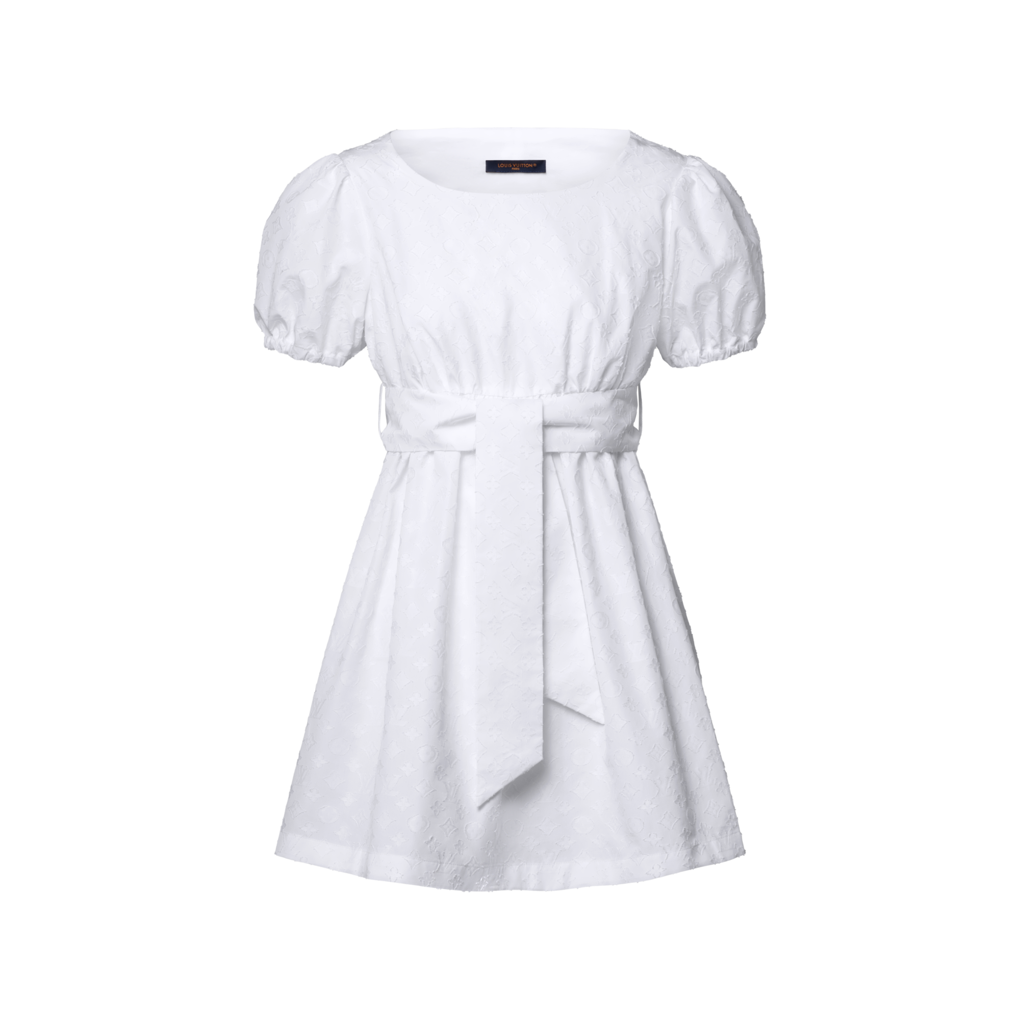 louis vuitton white dress Zendaya Wears Bubble Hem and Gold Band at Vuitton's Runway Show The meli Zendaya Wows in White Dress