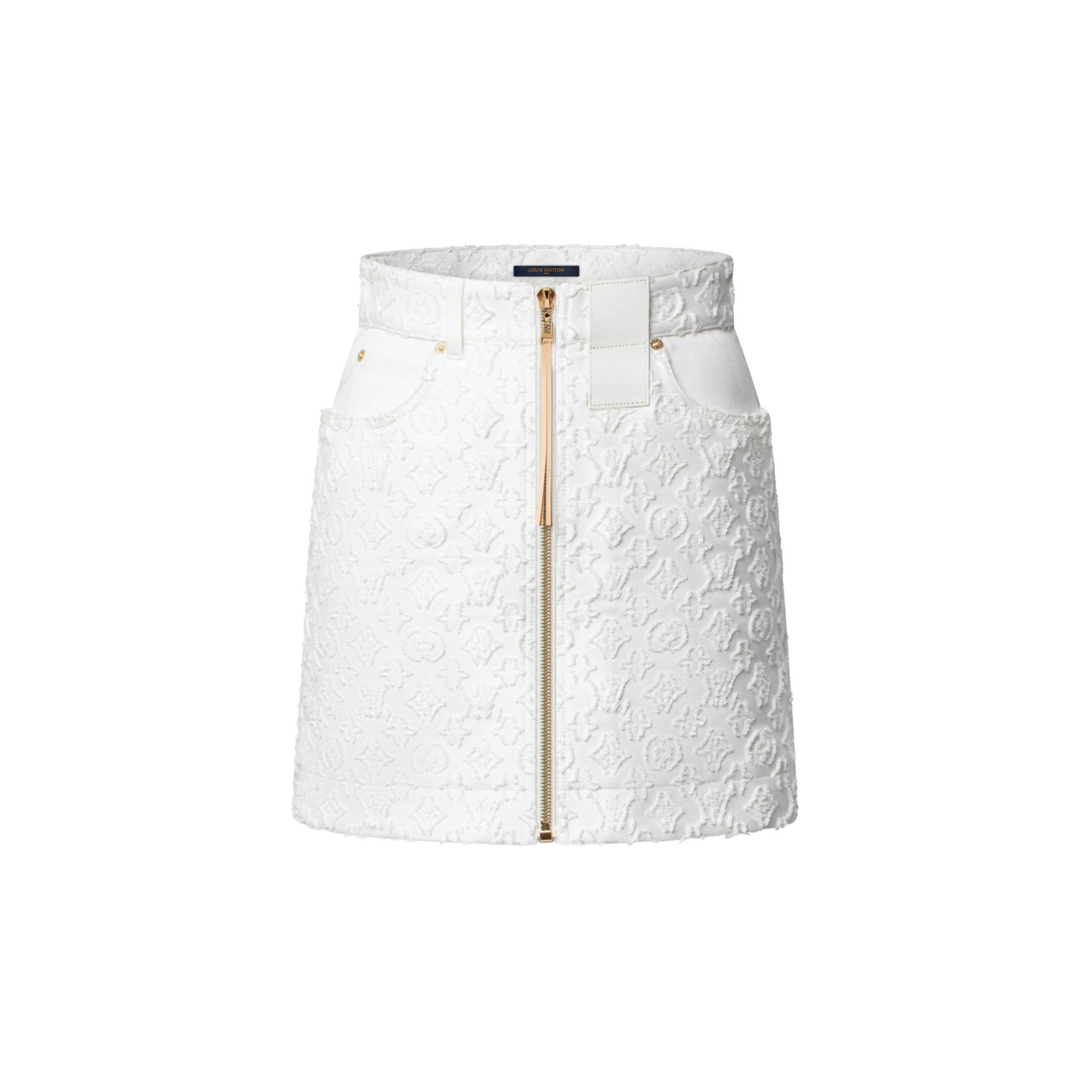  Ready-to-Wear Skirts and Shorts Monogram Fil Coupé Denim Skirt | Louis Vuitton ® (Product zoom)