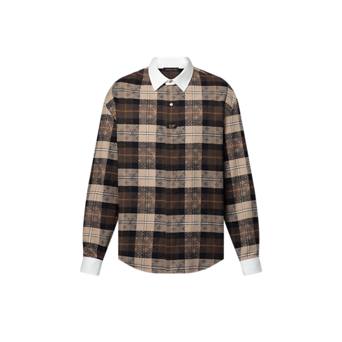 Ready-to-Wear Shirts Monogram Flannel Long-Sleeved Polo Shirt | Louis Vuitton ® (Product zoom)
