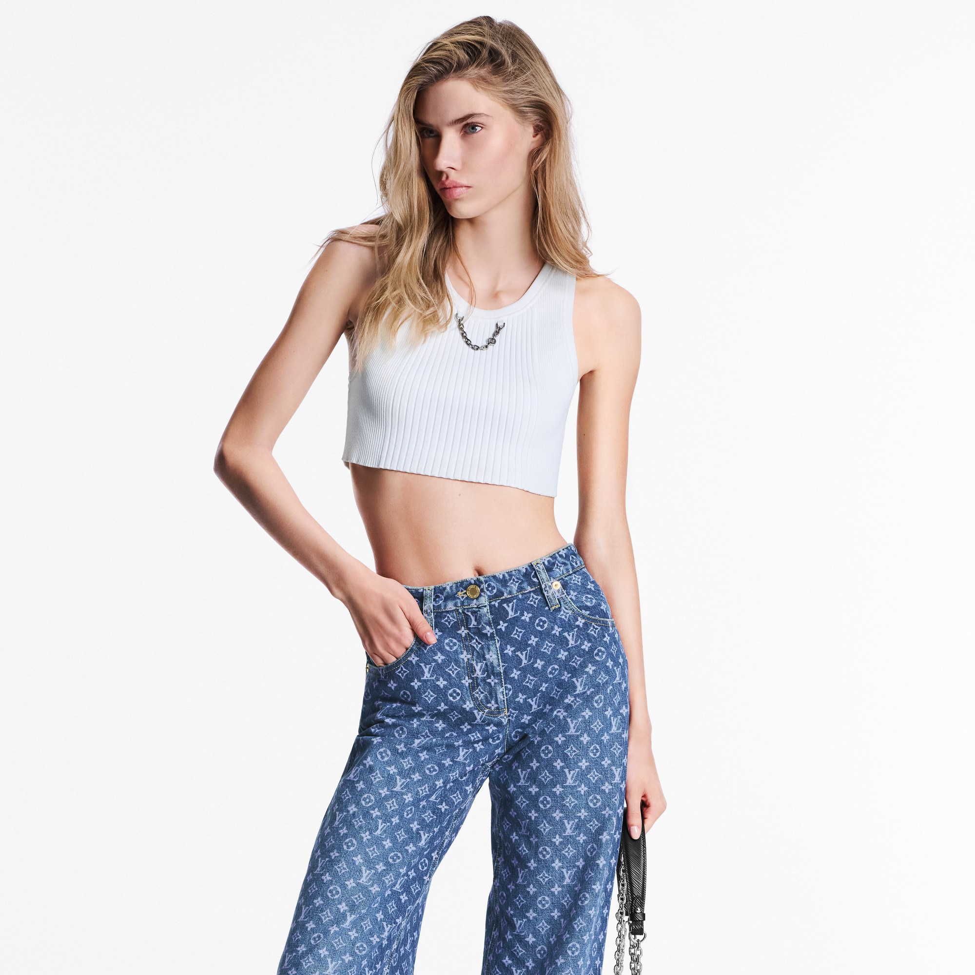  Ready-to-Wear Pants Monogram Flared Jeans | Louis Vuitton ® (Product zoom)