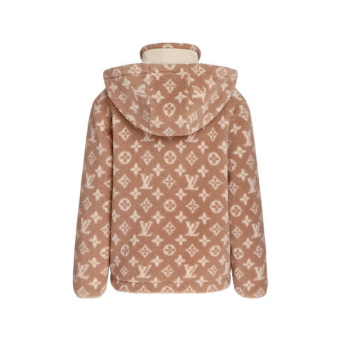 Monogram Fleece Hooded Jacket Back View