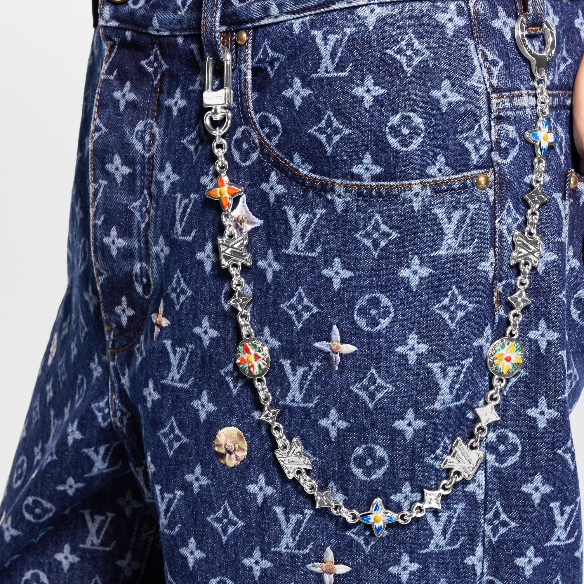 Monogram Flower Chain Belt S00 - Men - Accessories | LOUIS  display picture 1