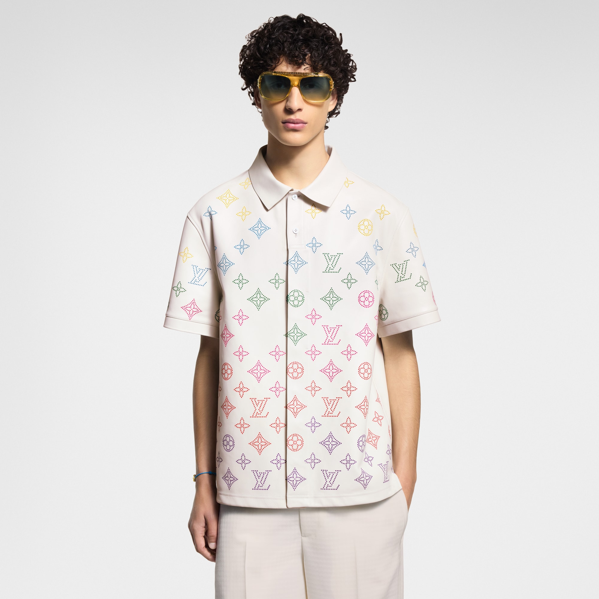  Ready-to-Wear Shirts Monogram Flower Perforated Leather Polo Shirt | Louis Vuitton ® (Product zoom)