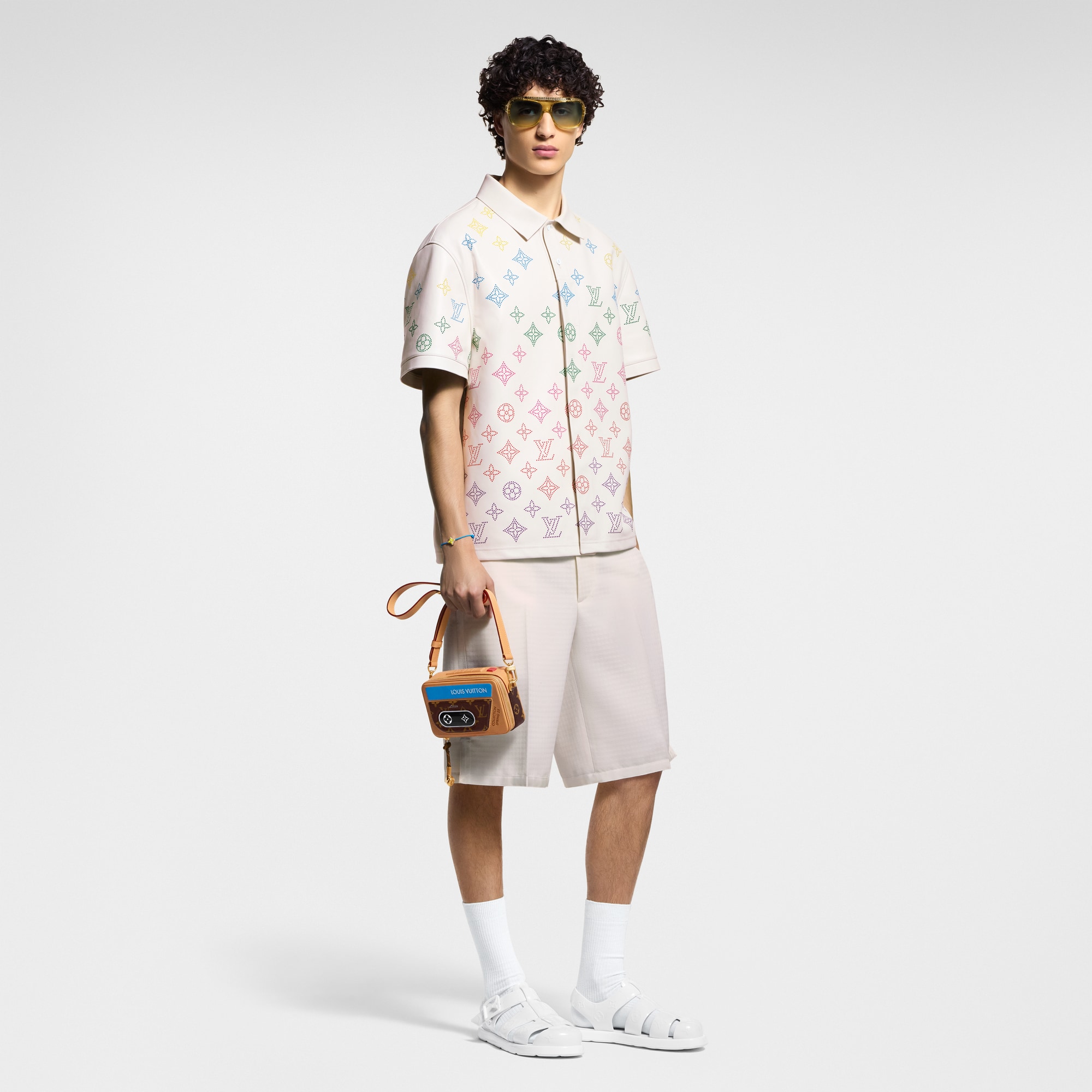  Ready-to-Wear Shirts Monogram Flower Perforated Leather Polo Shirt | Louis Vuitton ® (Product zoom)