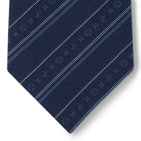 Monogram Flowstripes Tie Detail View