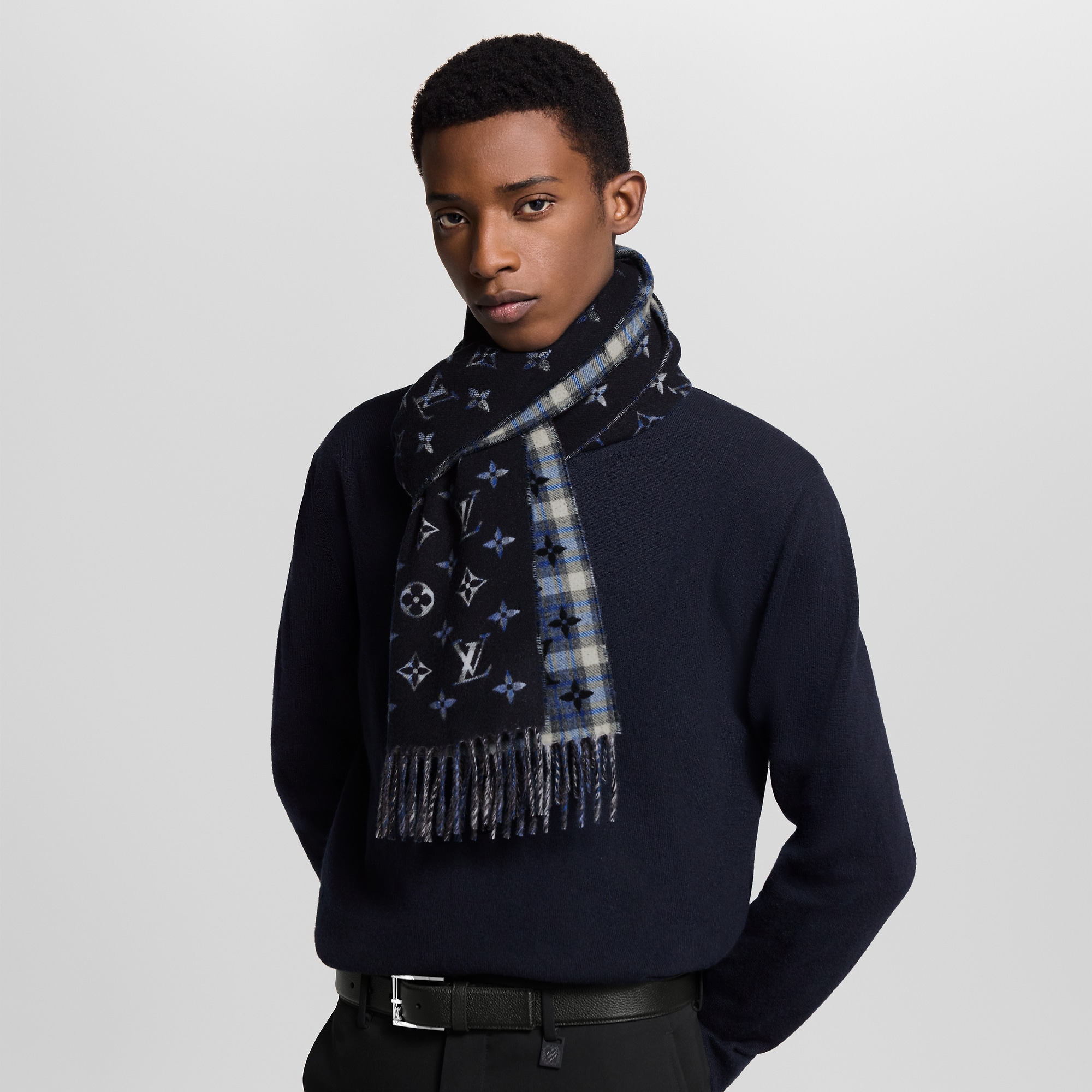 Monogram Gradient Tartan City Scarf