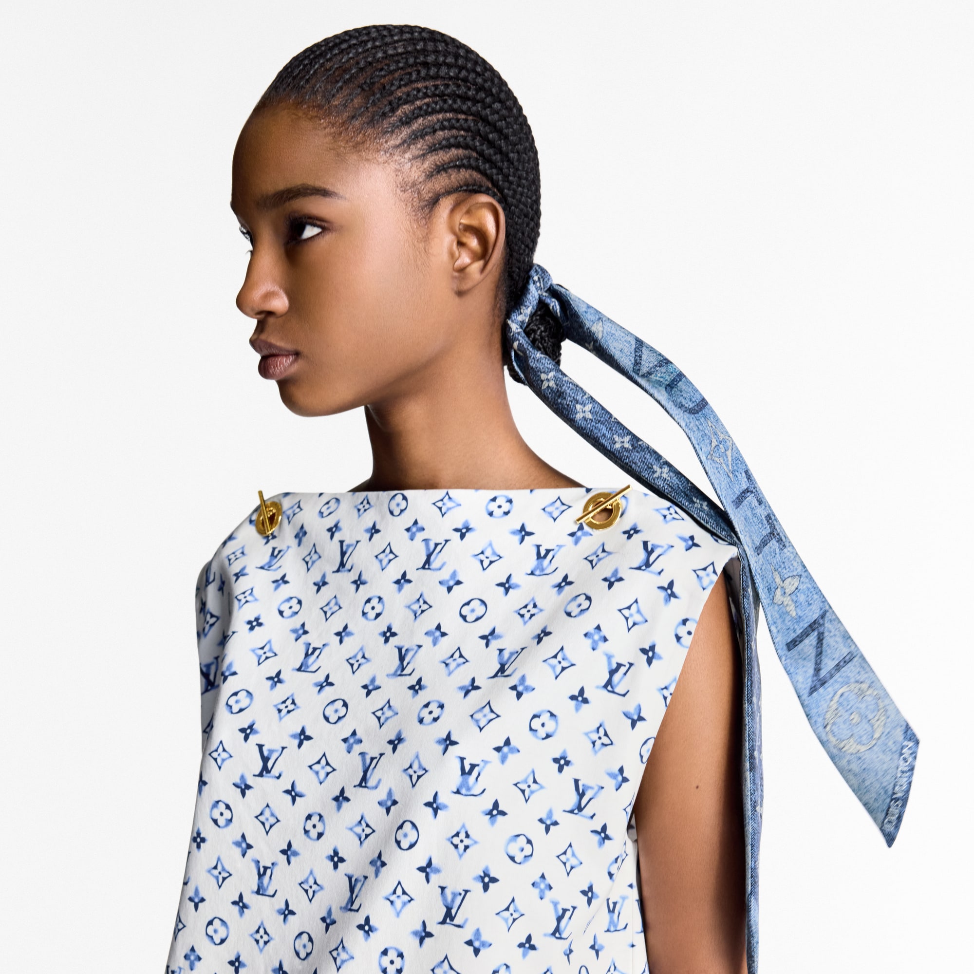 S00 Accessories Silk Squares and Bandeaus  Monogram Infinity Denim  BB Bandeau | Louis Vuitton ® (Product zoom)