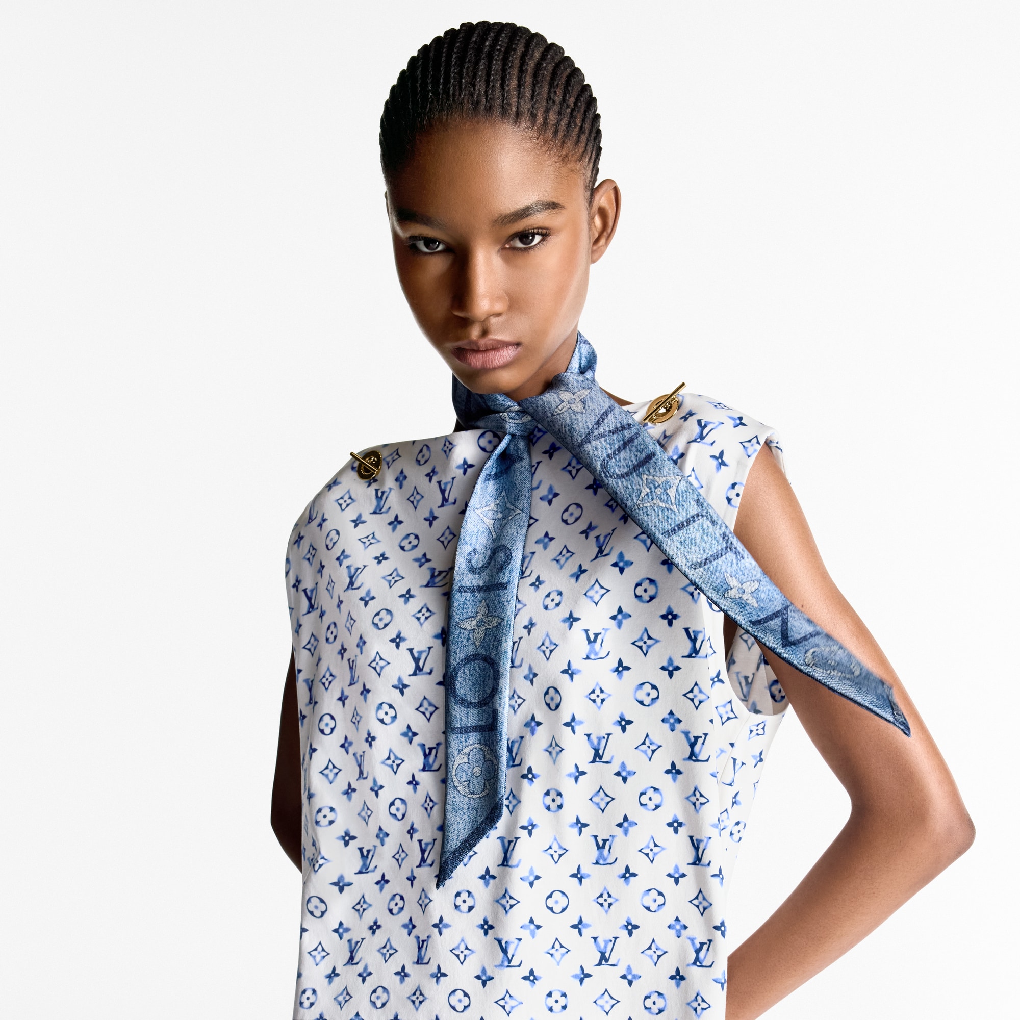 S00 Accessories Silk Squares and Bandeaus  Monogram Infinity Denim  BB Bandeau | Louis Vuitton ® (Product zoom)