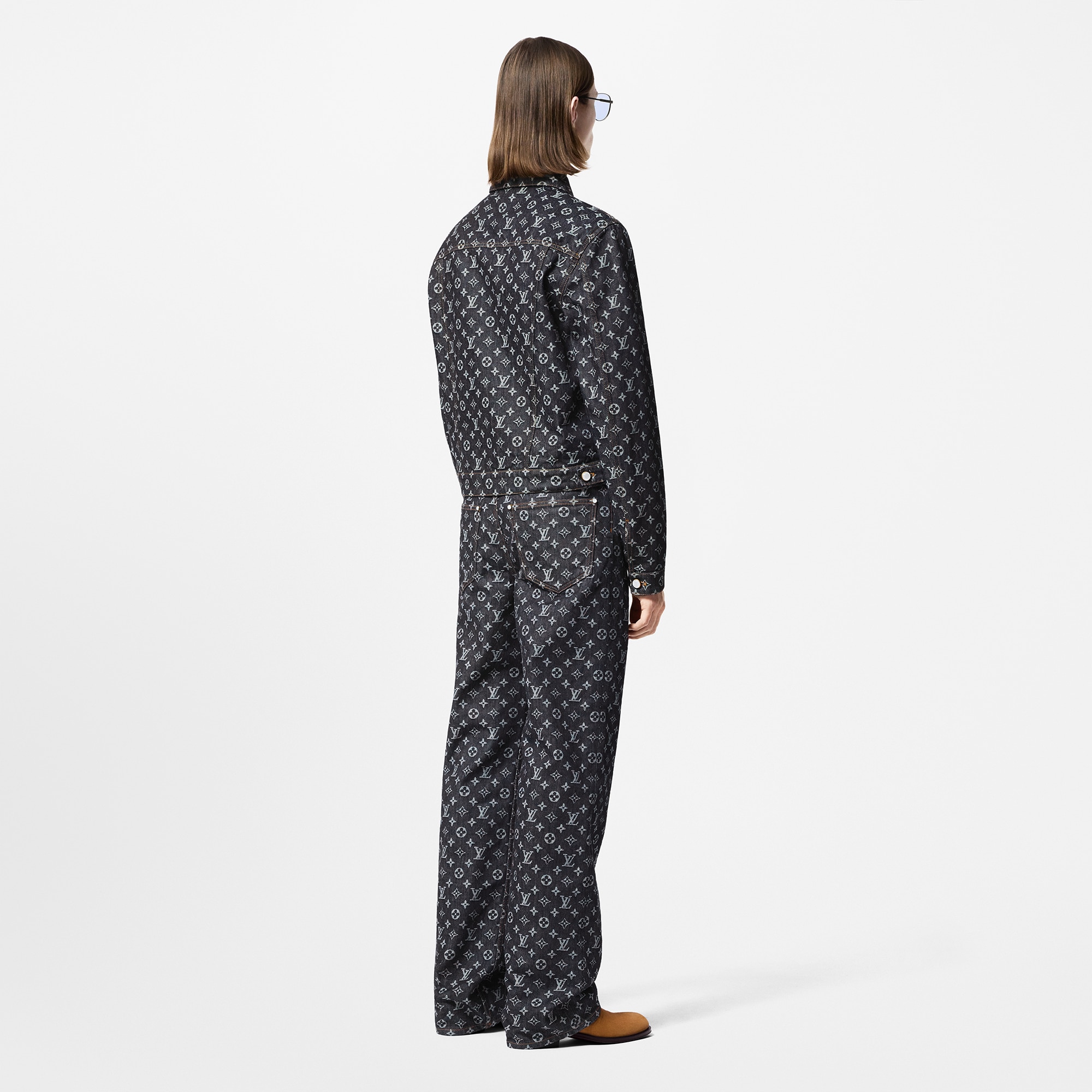  Ready-to-Wear Denim Monogram Jacquard Denim Skate Pants | Louis Vuitton ® (Product zoom)