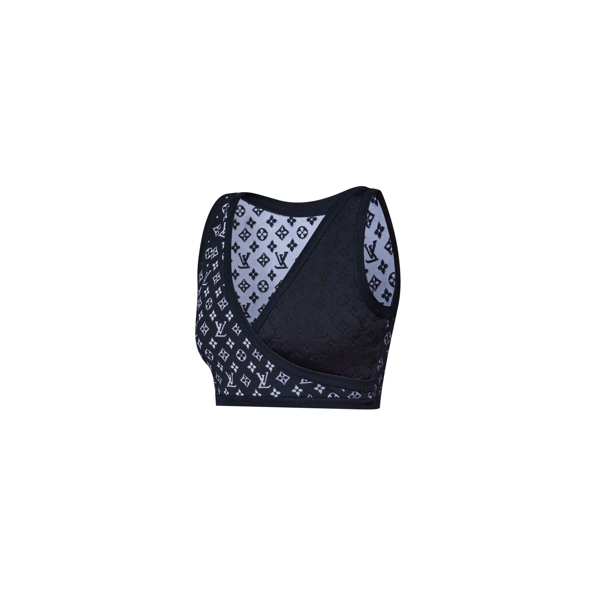  Ready-to-Wear Tops Monogram Jacquard Knit Crop Top | Louis Vuitton ® (Product zoom)