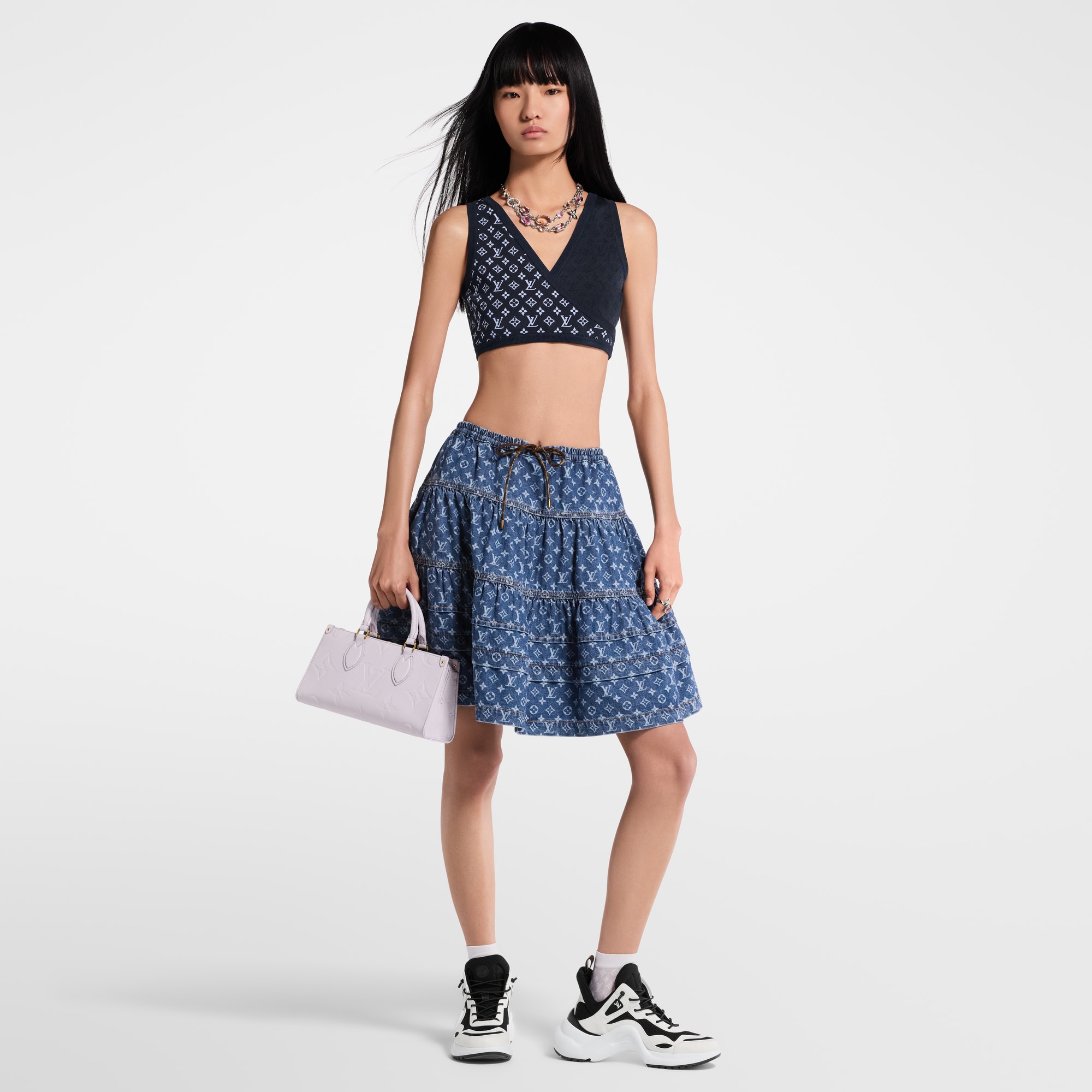 Ready-to-Wear Tops Monogram Jacquard Knit Crop Top | Louis Vuitton ® (Product zoom)