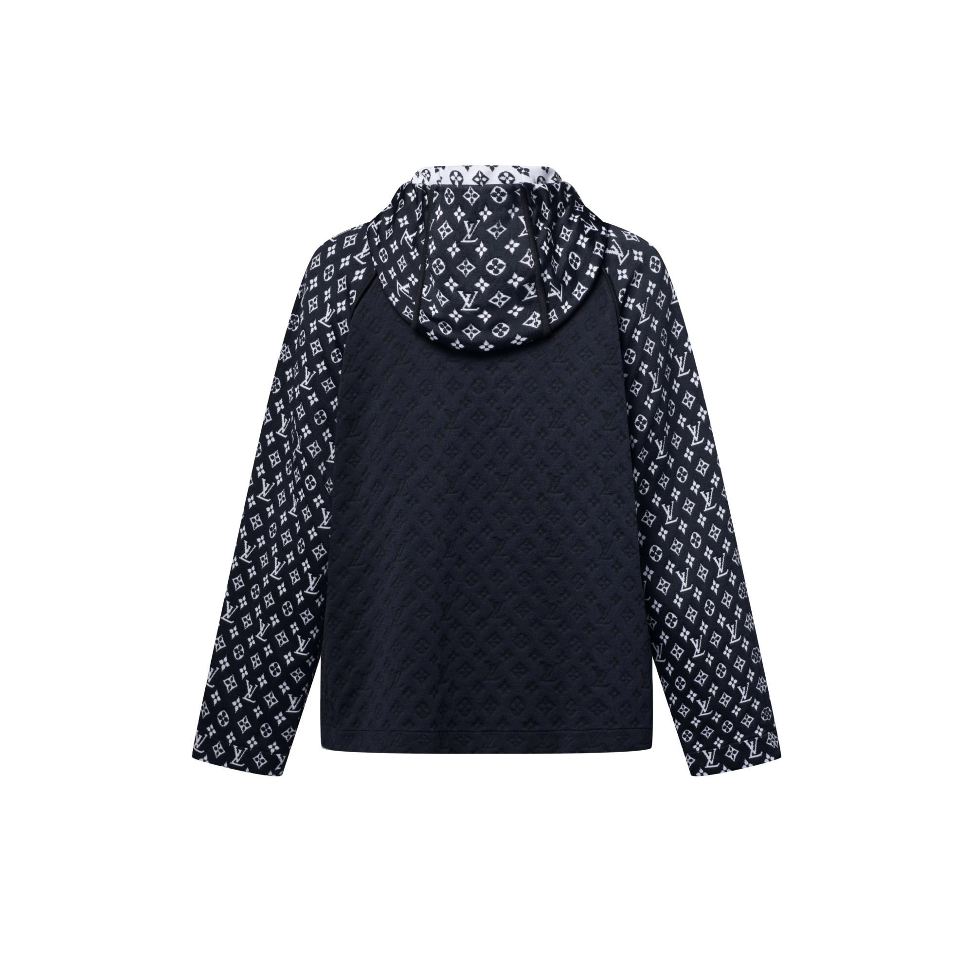  Ready-to-Wear Knitwear Monogram Jacquard Knit Hoodie | Louis Vuitton ® (Product zoom)