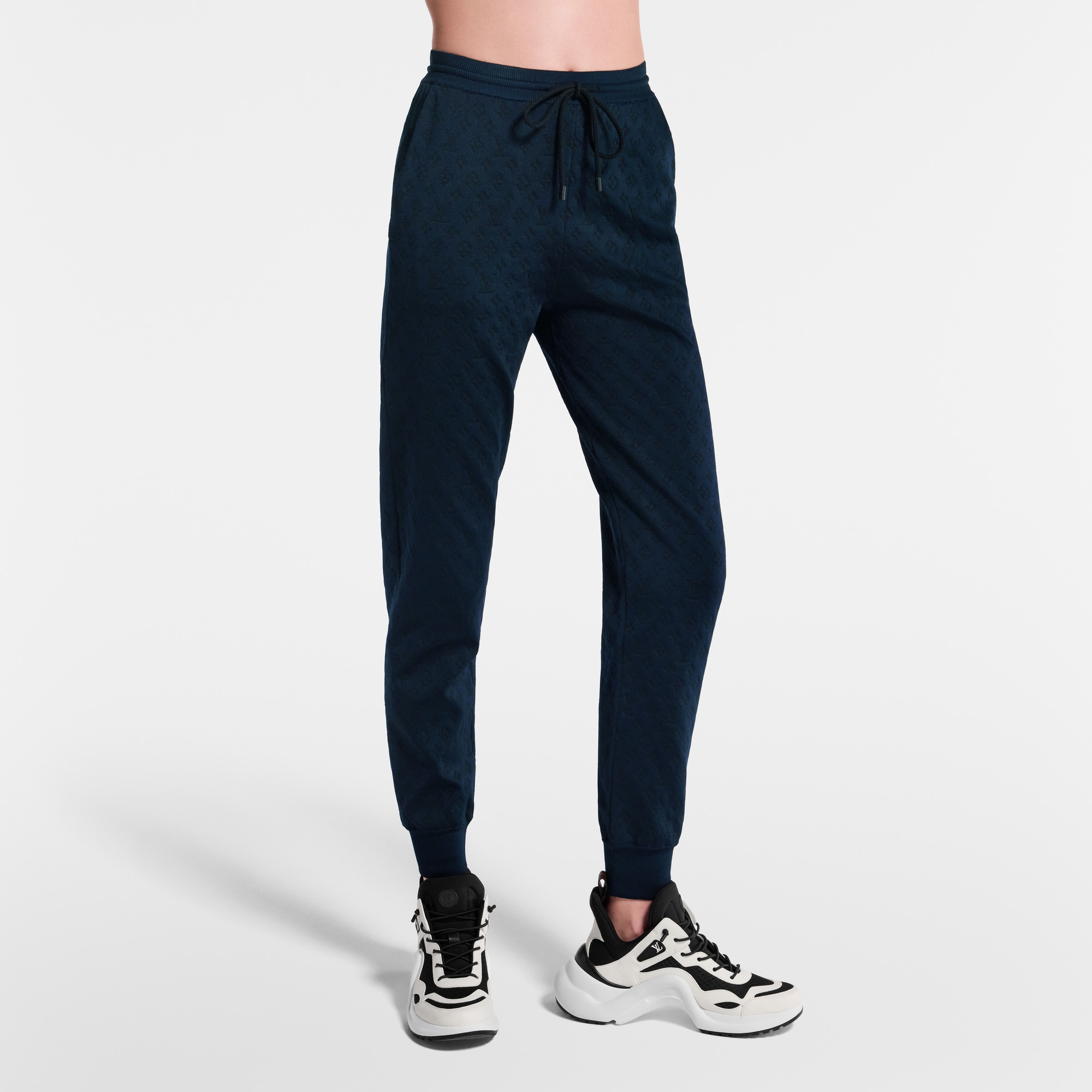  Ready-to-Wear Pants Monogram Jacquard Knit Jogging Pants | Louis Vuitton ® (Product zoom)