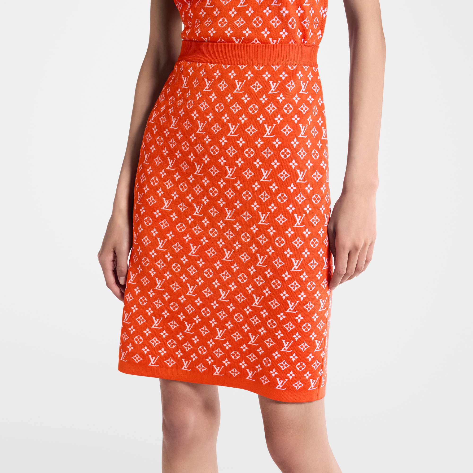  Ready-to-Wear Knitwear Monogram Jacquard Knit Skirt | Louis Vuitton ® (Product zoom)