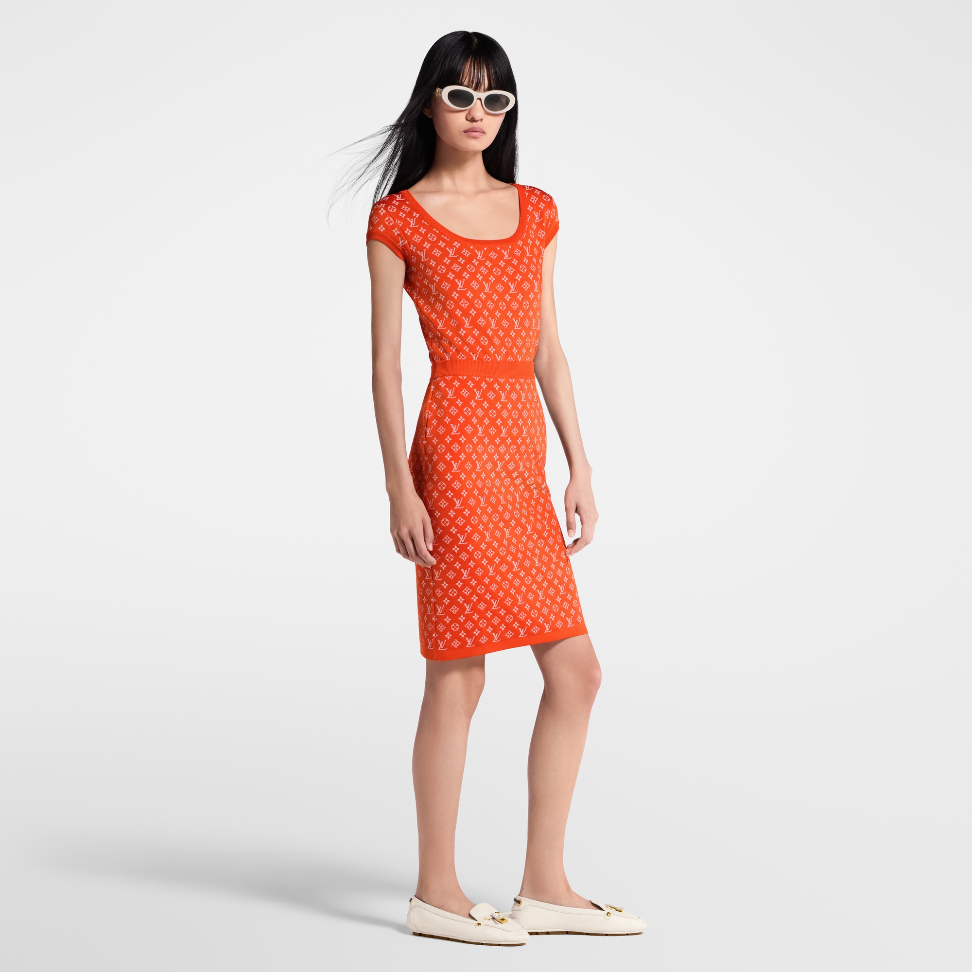  Ready-to-Wear Knitwear Monogram Jacquard Knit Skirt | Louis Vuitton ® (Product zoom)