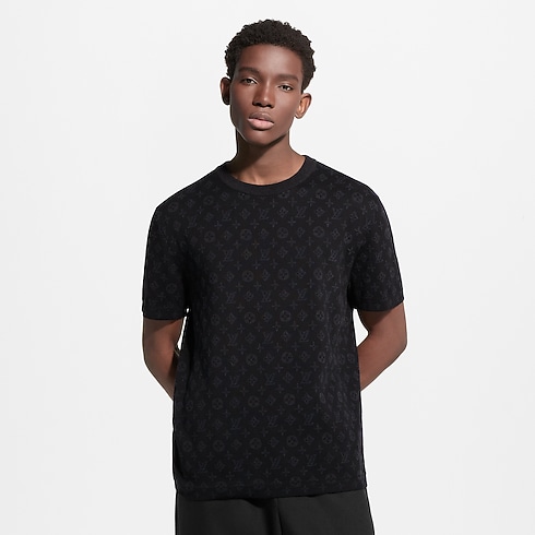 Ready-to-Wear All Ready-to-Wear Monogram Jacquard Short-Sleeved Crewneck | Louis Vuitton ® (Product zoom)