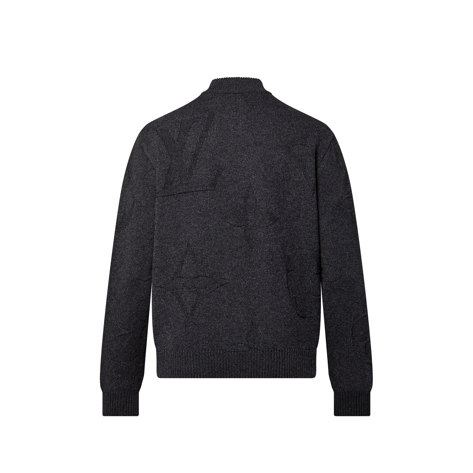 Monogram Jacquard Wool Half Zip Pullover