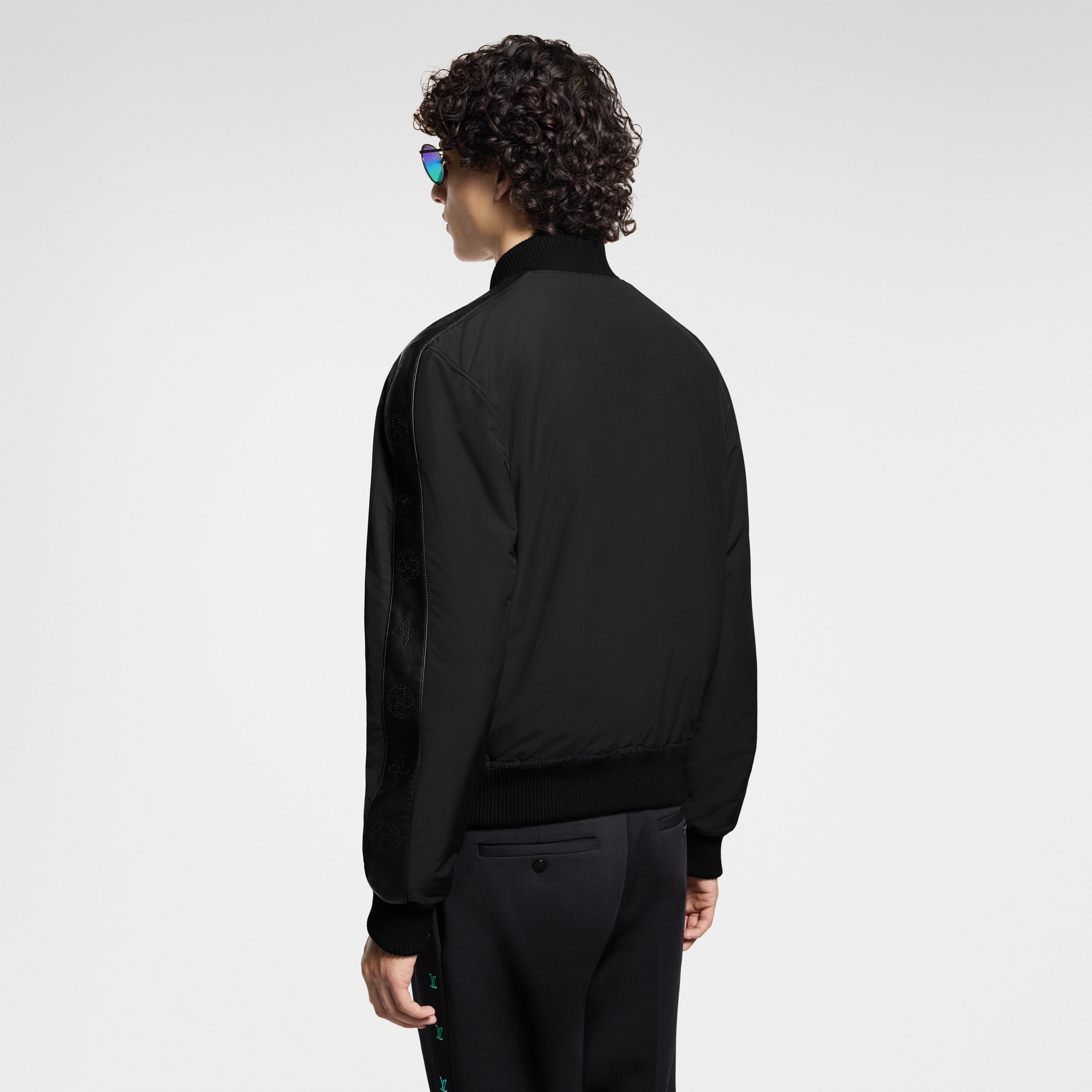  Ready-to-Wear Coats and Outerwear Monogram Leather Mix Tracksuit Blouson | Louis Vuitton ® (Product zoom)