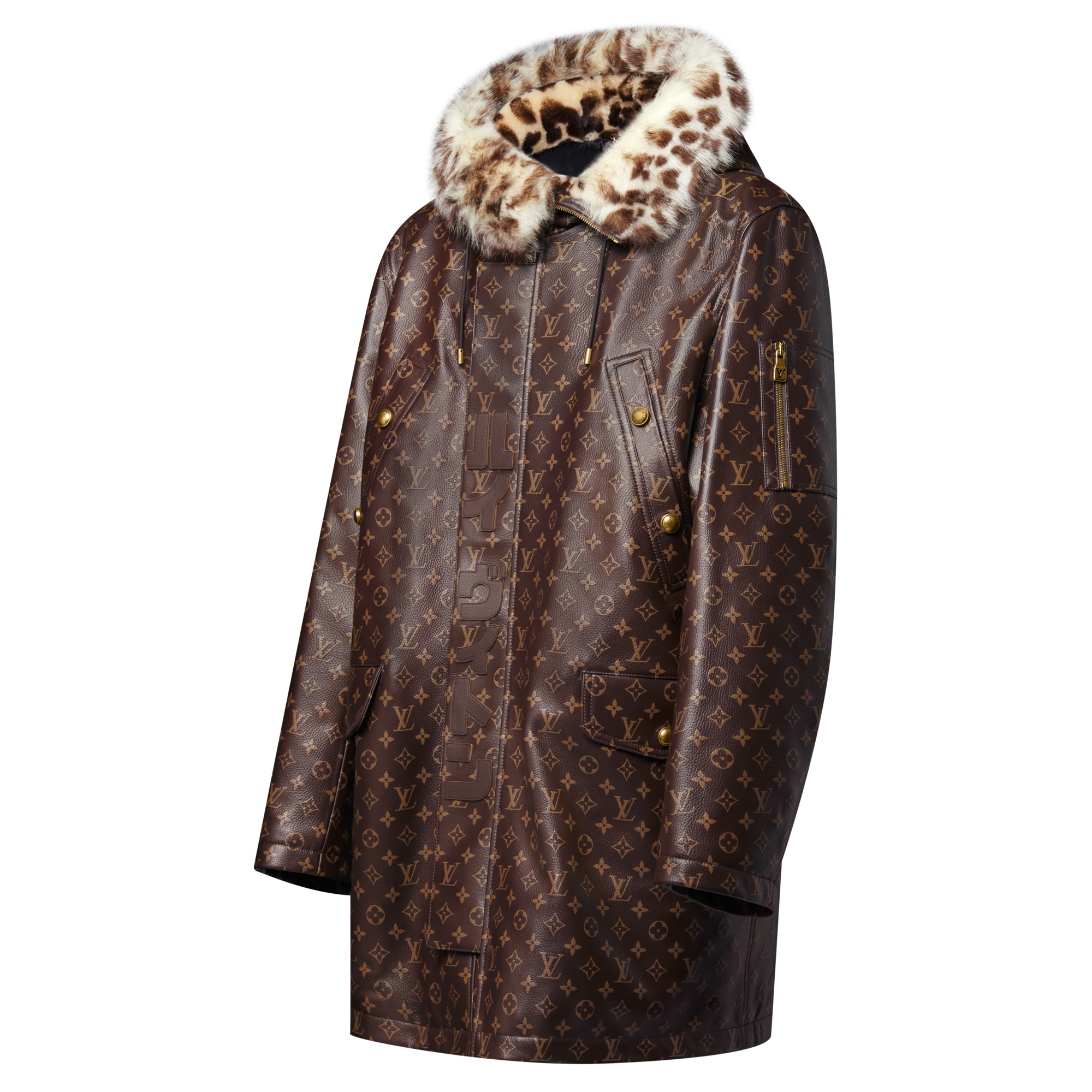  Ready-to-Wear Coats and Outerwear Monogram Leather Parka | Louis Vuitton ® (Product zoom)