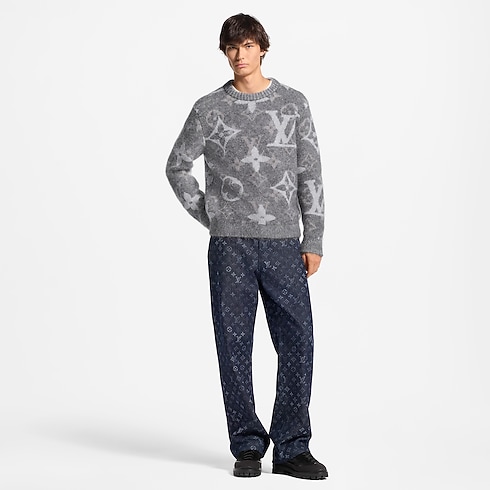 Monogram Long-Sleeved Crewneck Worn View