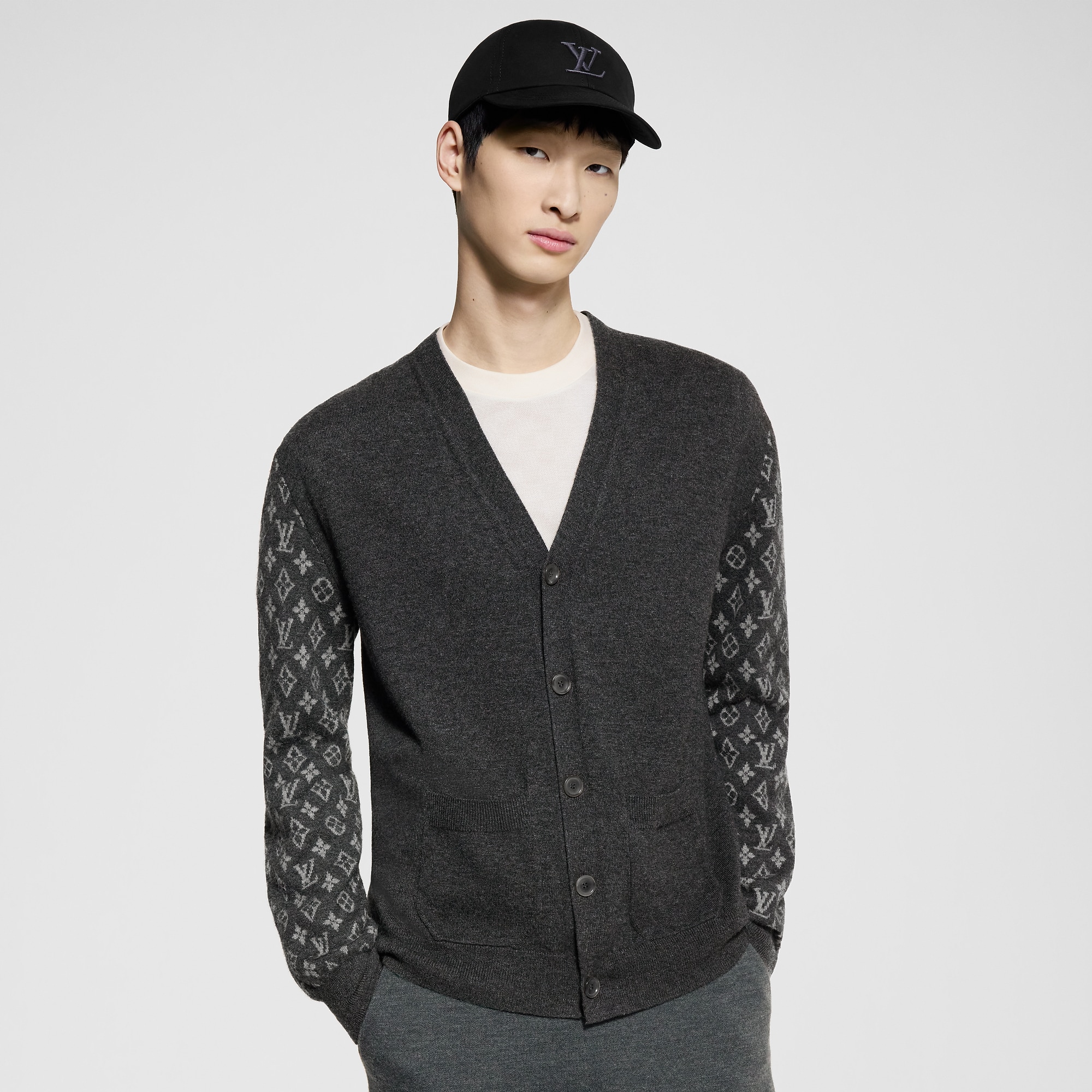 Monogram Mix Cashmere Cardigan