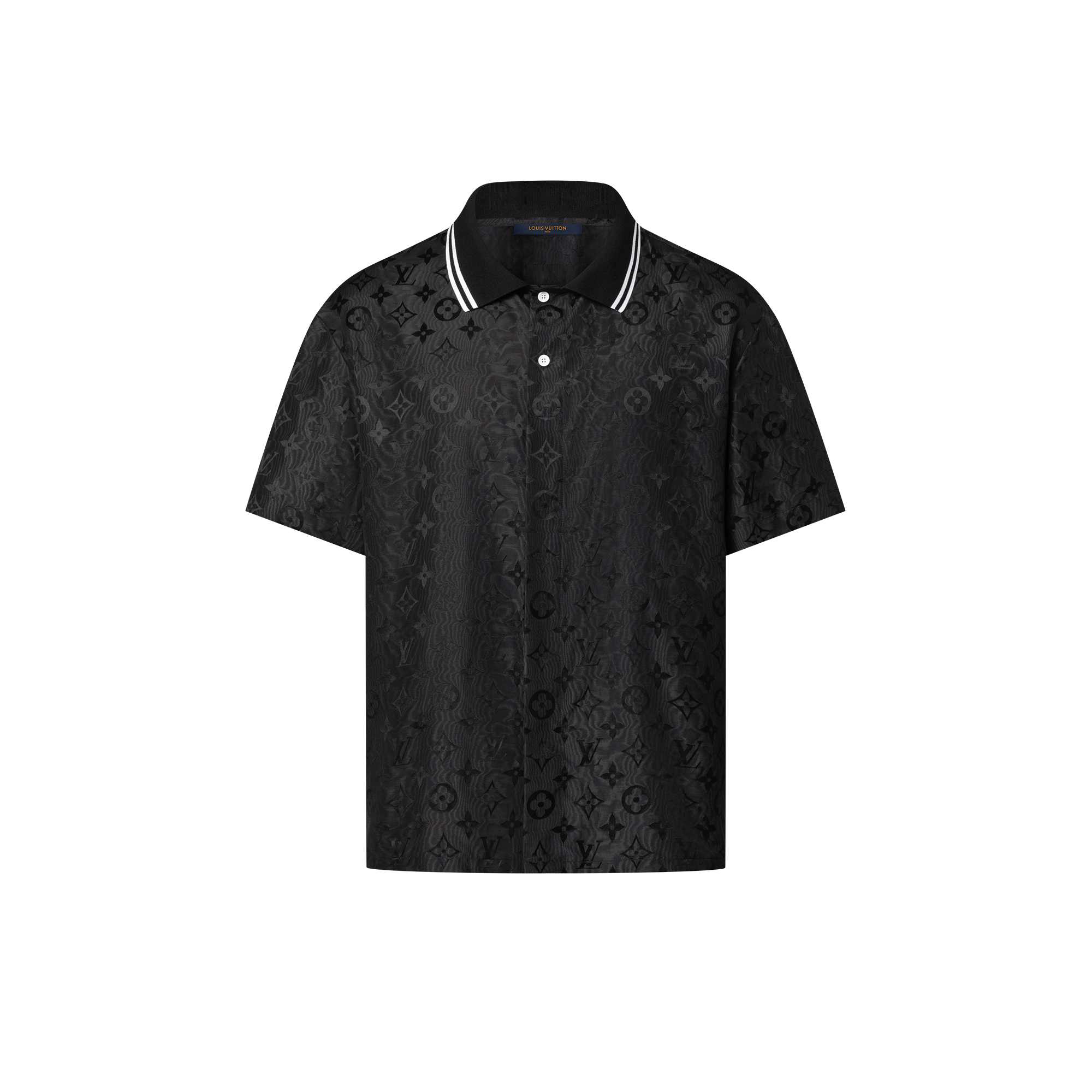  Ready-to-Wear Shirts Monogram Moire Jacquard Short-Sleeved Silk Shirt | Louis Vuitton ® (Product zoom)
