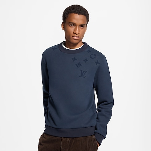 Ready-to-Wear All Ready-to-Wear Monogram Needle-Punched Crewneck | Louis Vuitton ® (Product zoom)