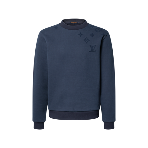 Ready-to-Wear All Ready-to-Wear Monogram Needle-Punched Crewneck | Louis Vuitton ® (Product zoom)