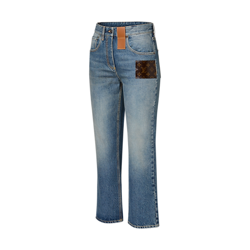 Ready-to-Wear Pants Monogram Patch Jeans | Louis Vuitton ® (Product zoom)