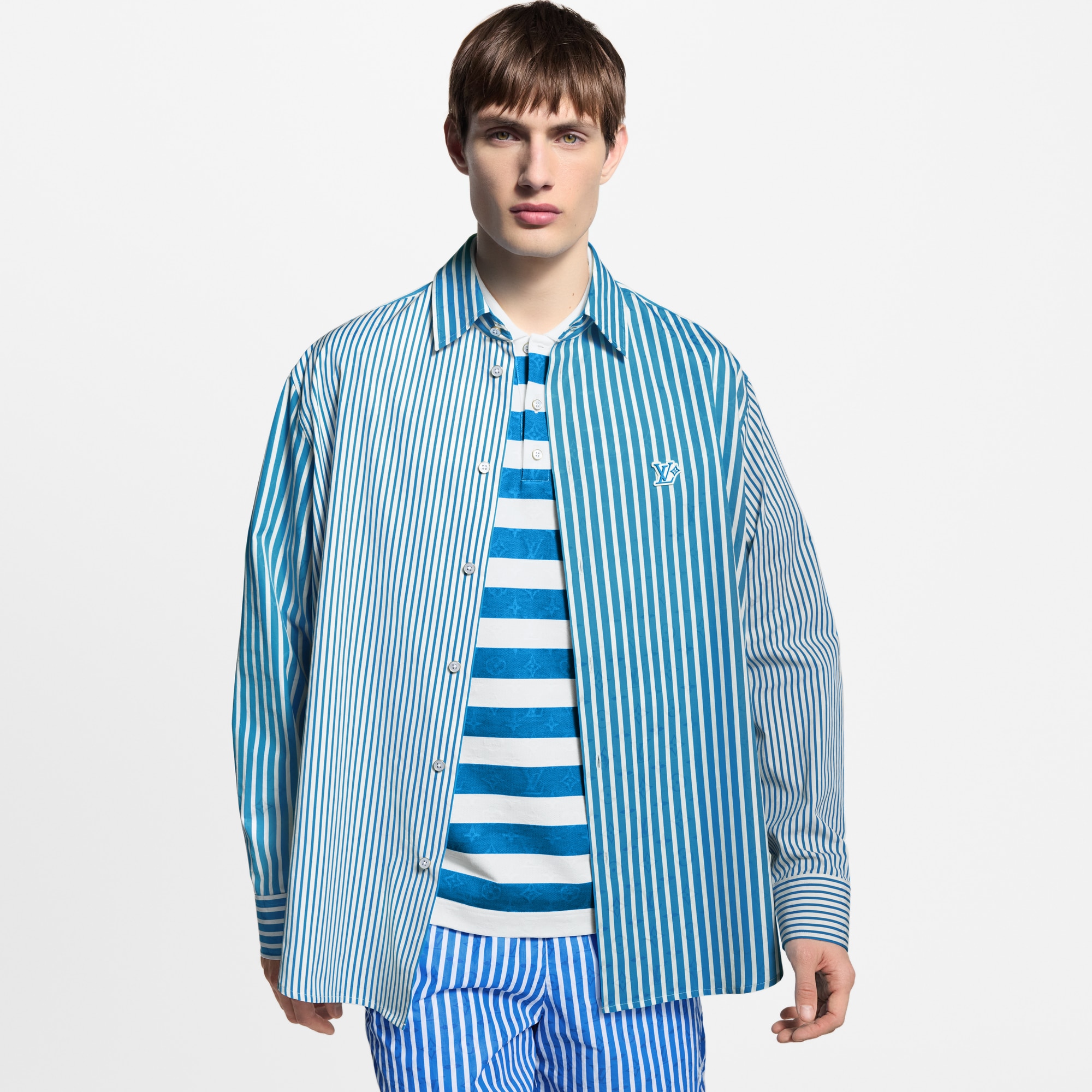  Ready-to-Wear Shirts Monogram Patchwork Striped Shirt | Louis Vuitton ® (Product zoom)