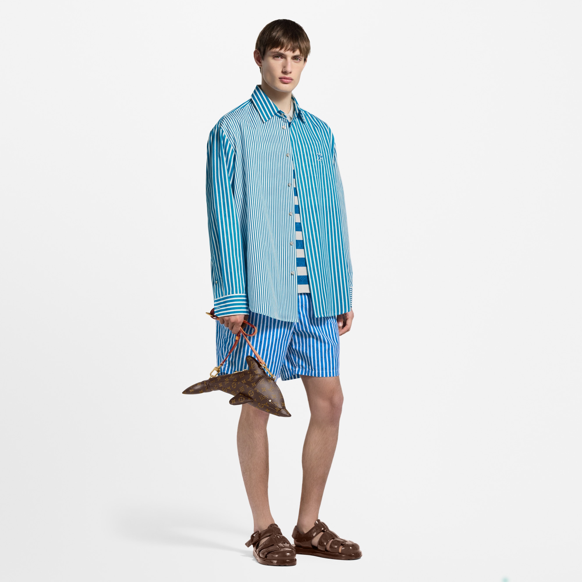  Ready-to-Wear Shirts Monogram Patchwork Striped Shirt | Louis Vuitton ® (Product zoom)