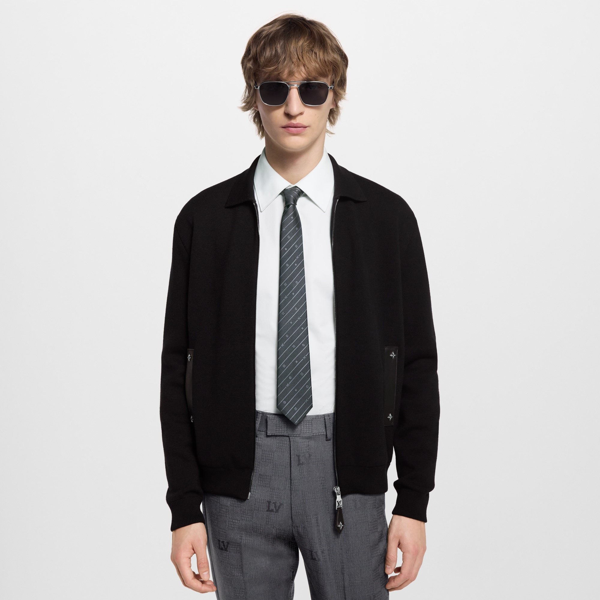 S00 Accessories Ties and Pocket Squares Monogram Pinstripes Tie | Louis Vuitton ® (Product zoom)