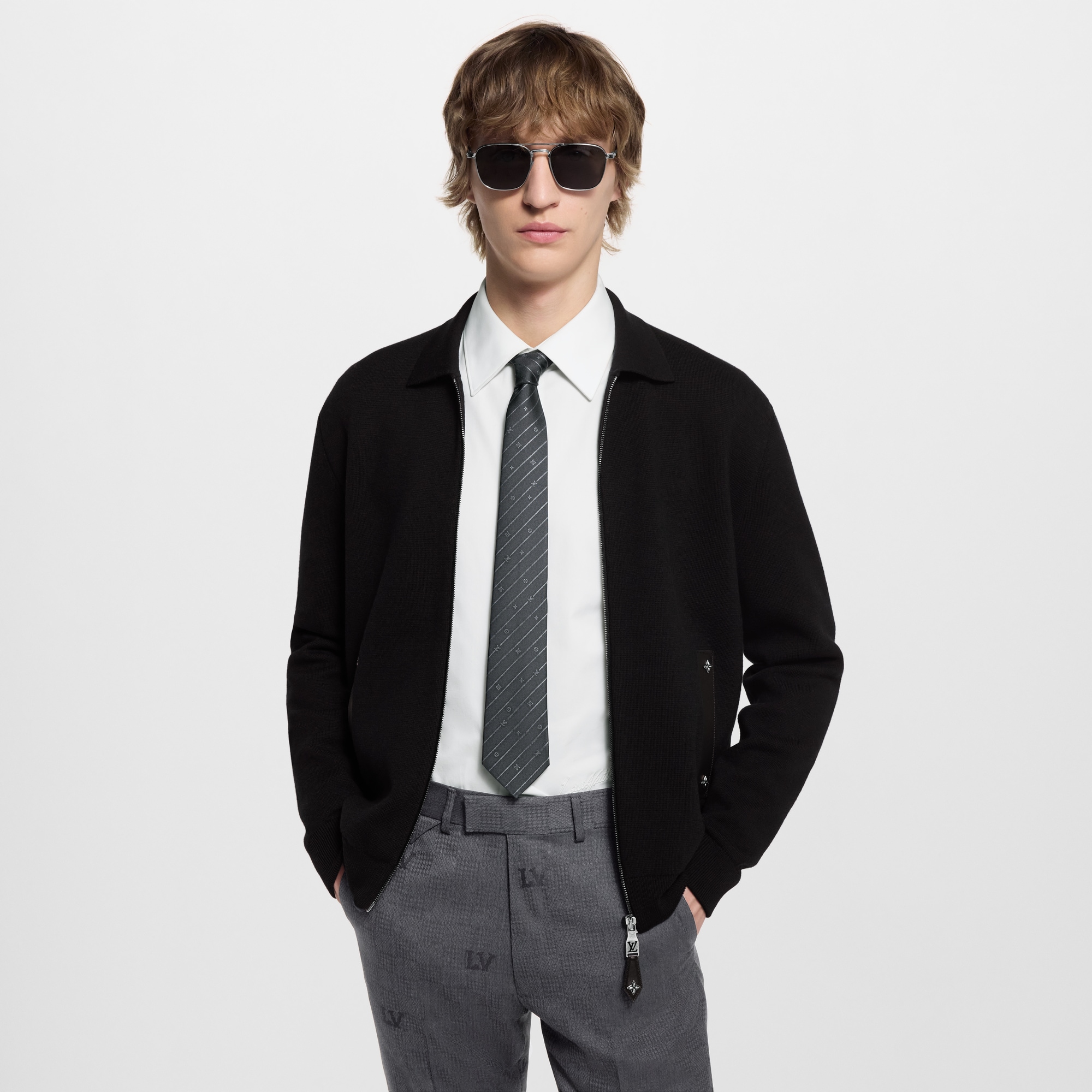 S00 Accessories Ties and Pocket Squares Monogram Pinstripes Tie | Louis Vuitton ® (Product zoom)
