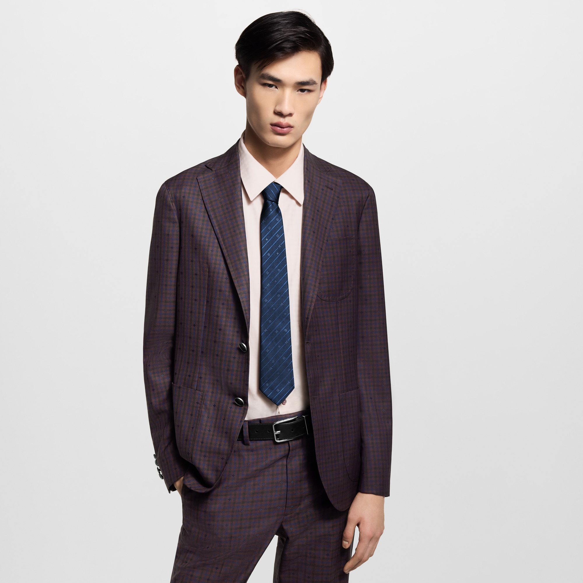 S00 Accessories Ties and Pocket Squares Monogram Pinstripes Tie | Louis Vuitton ® (Product zoom)