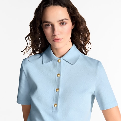 Ready-to-Wear Tops Monogram Piqué Polo Top | Louis Vuitton ® (Product zoom)