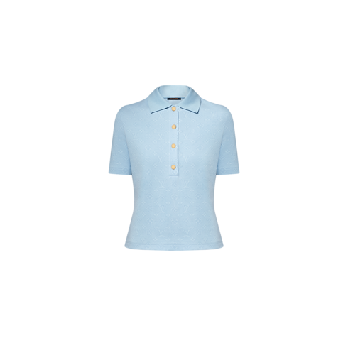 Ready-to-Wear Tops Monogram Piqué Polo Top | Louis Vuitton ® (Product zoom)